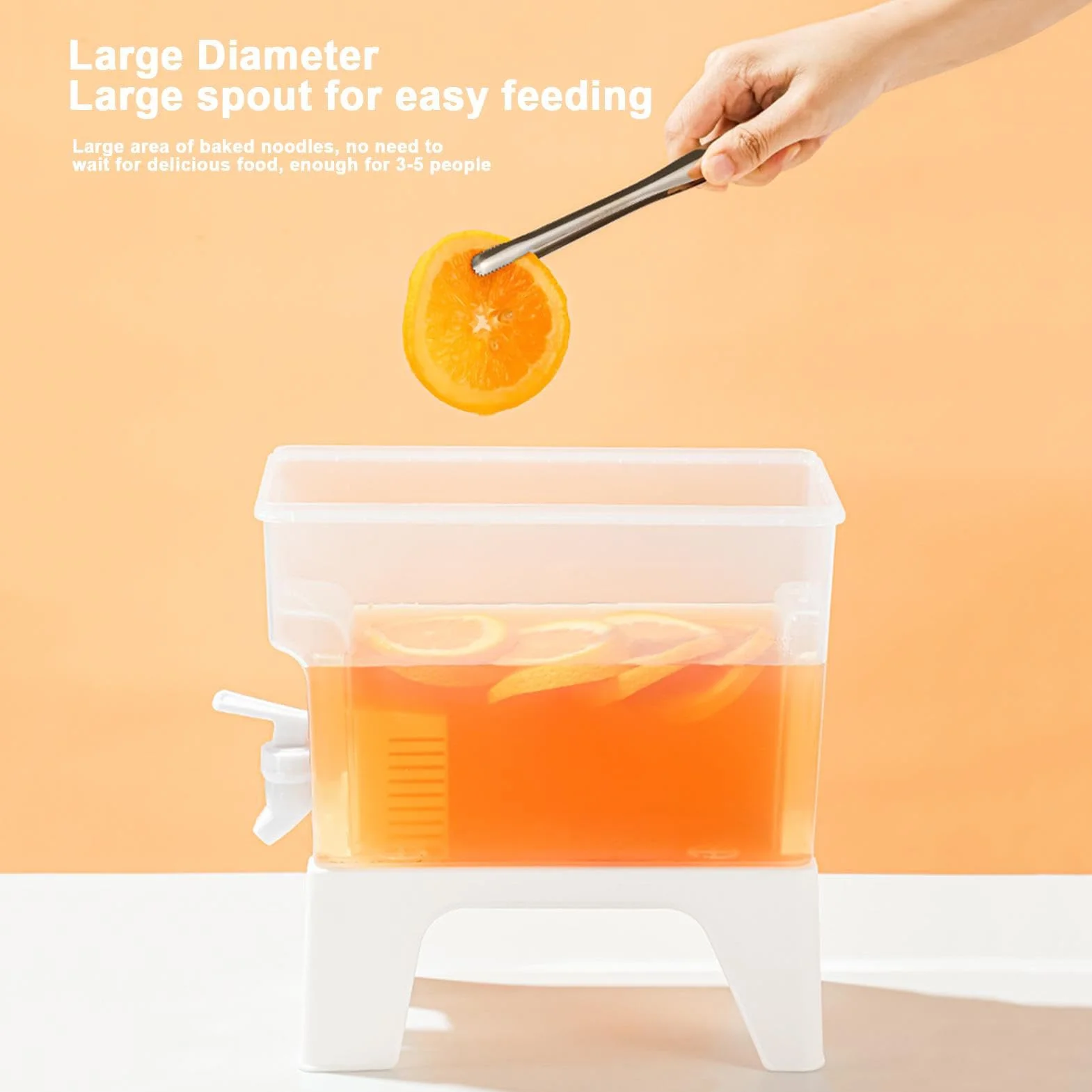 Distributeur De Boissons 3.5 L Avec Support Amovible, Bouteille En Plastique Réutilisable, Grande Carafe À Eau Pour Plages Camping