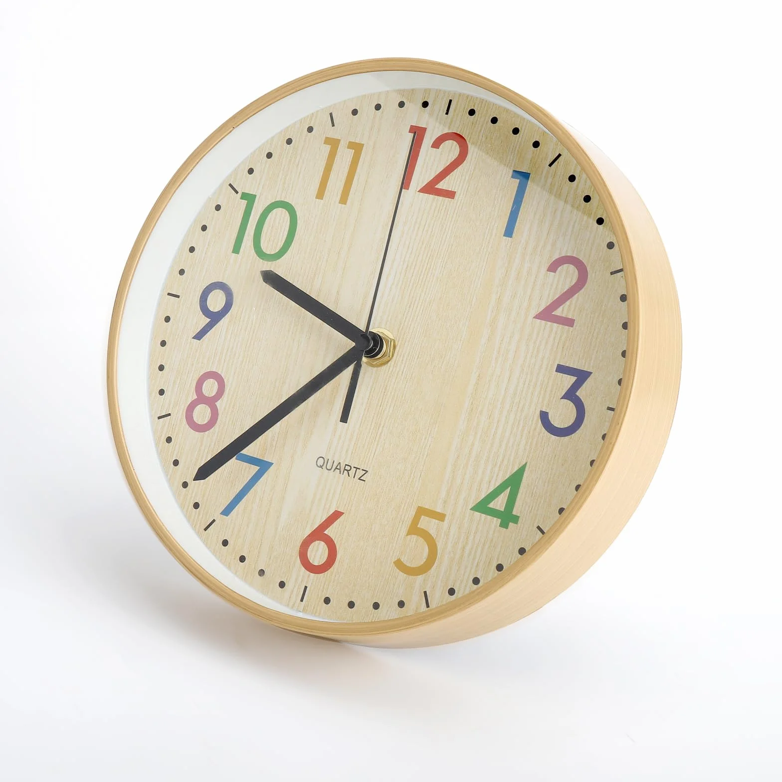 VOSSOT Horloge Murale Silencieuse 8 Pouces Bois Quartz 20 cm