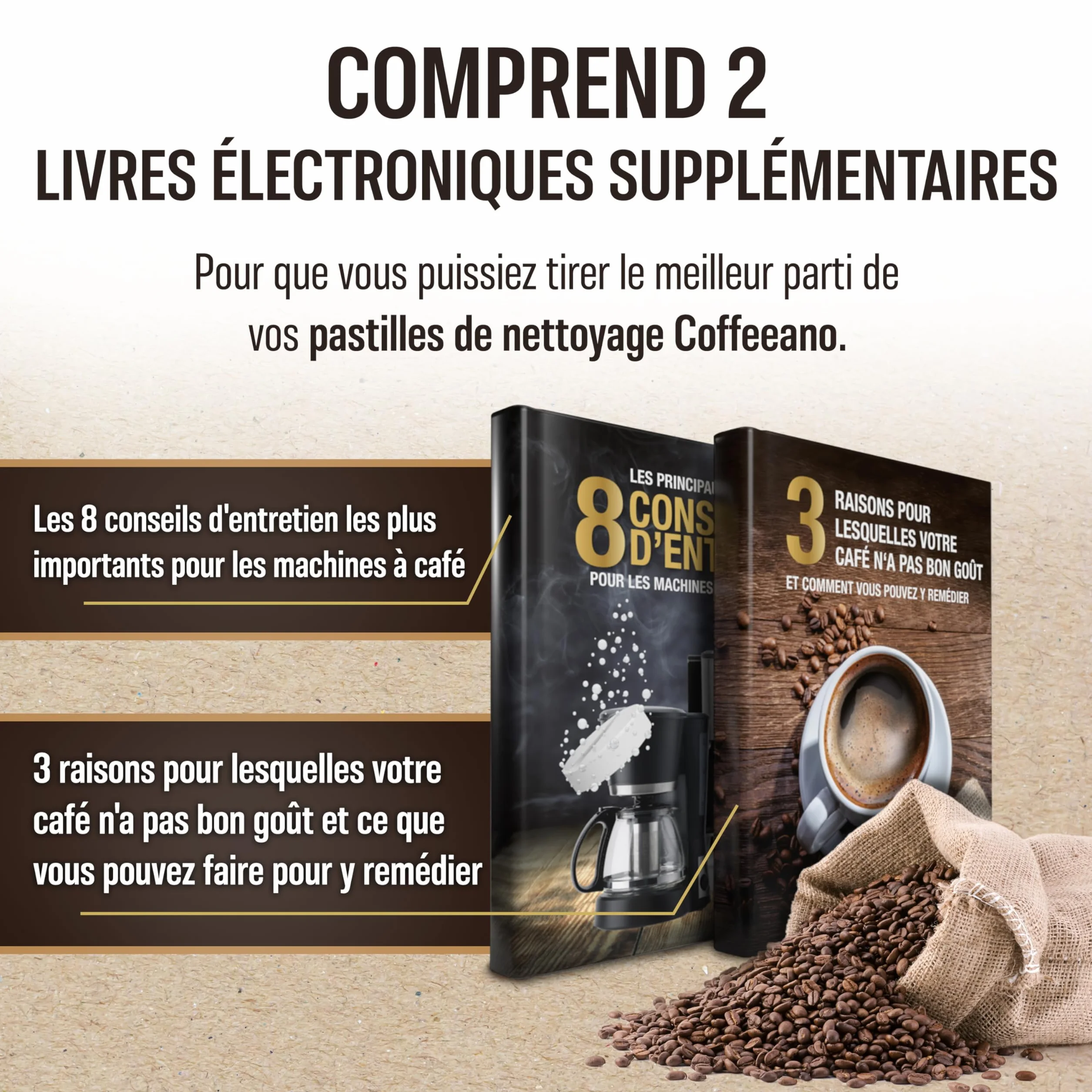 Pastilles de nettoyage pour machines à café Jura, Krups, Melitta, Delonghi, Siemens, Philips, Bosch - Coffeeano
