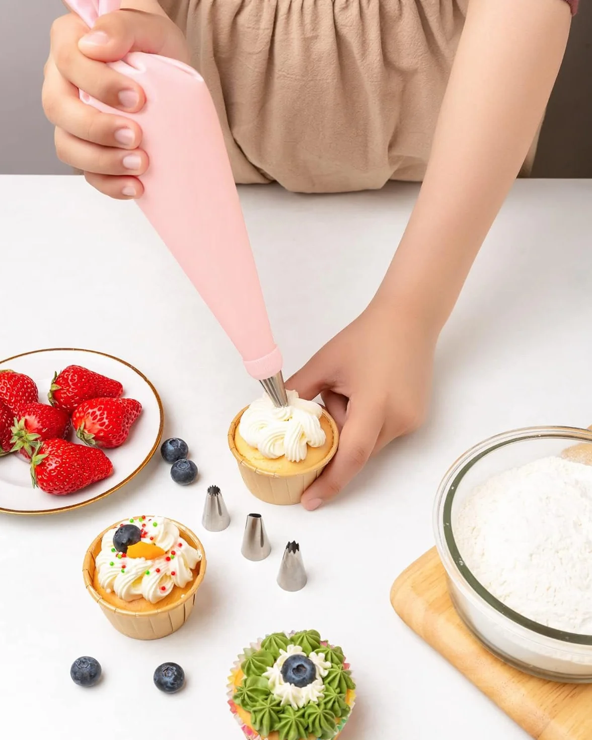 Nifogo Poche à Douille Pâtisserie 40 Pcs Kit Ustensiles à Pâtisserie