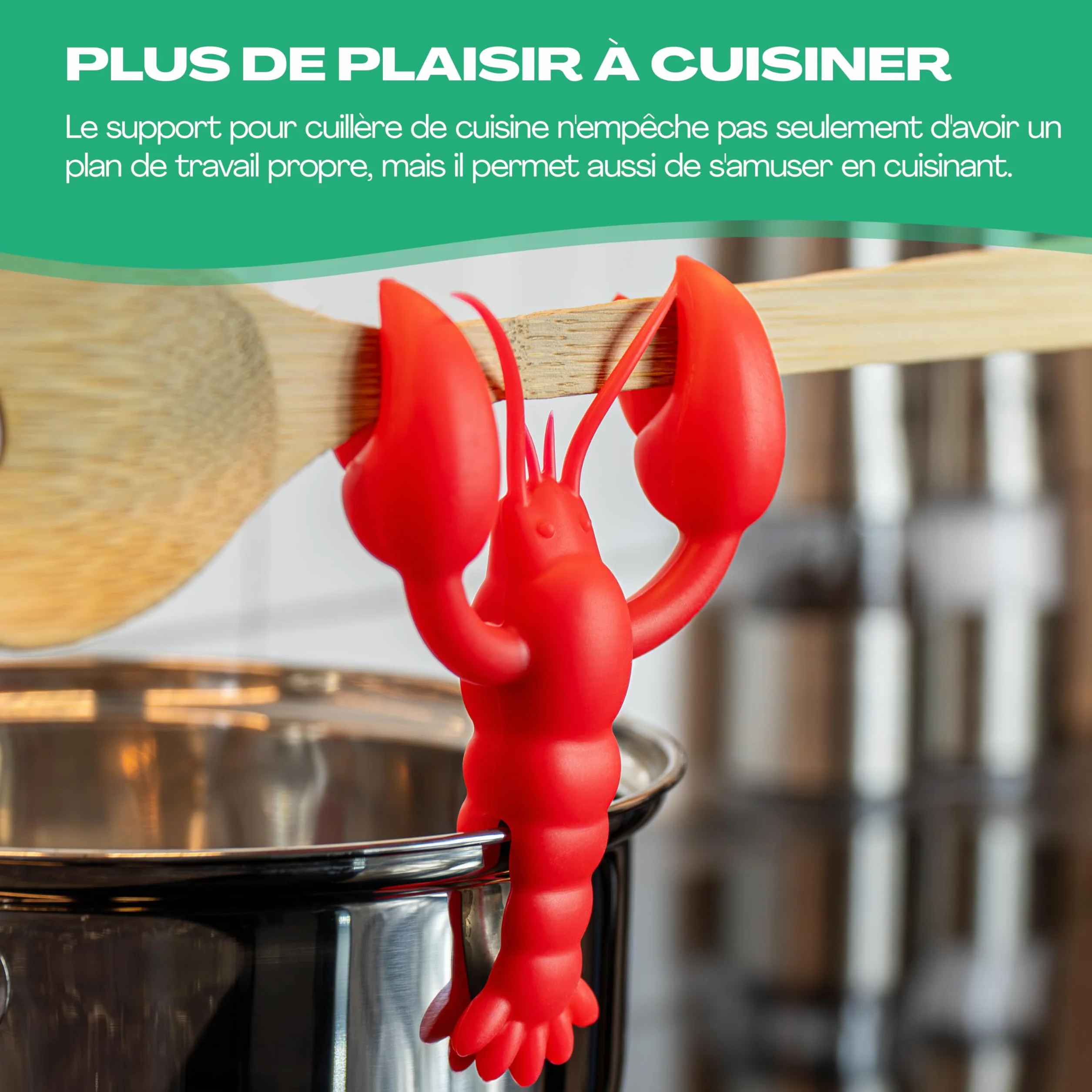 Repose Cuillère Silicone Résistant à la Chaleur sans BPA Fixation Pot