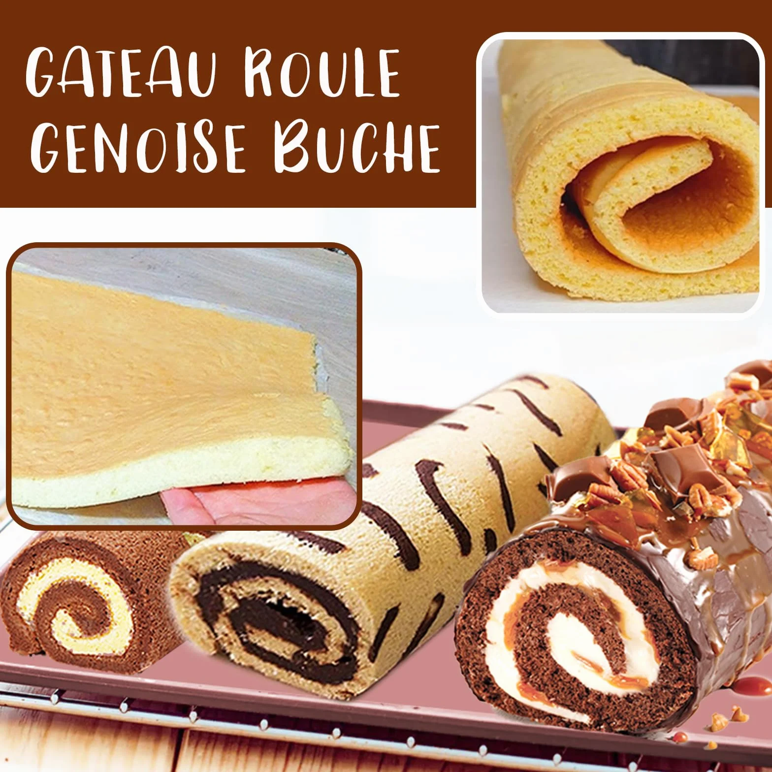 Moule Genoise Rebords 38x30x1.5cm Silicone Tapis Cuisson anti-débordement Rectangulaire