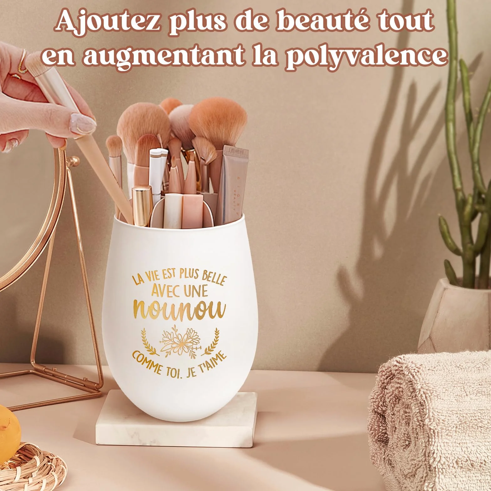Bougeoir Nounou Personnalisé Cadeau Original pour Femme Fin de Contrat Merci Noël Anniversaire