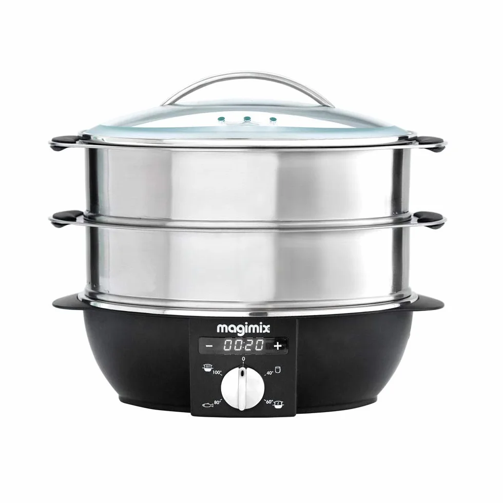 Magimix Cuiseur Vapeur 2 paniers Rotatif Acier Inoxydable 12,2 l 1900 W