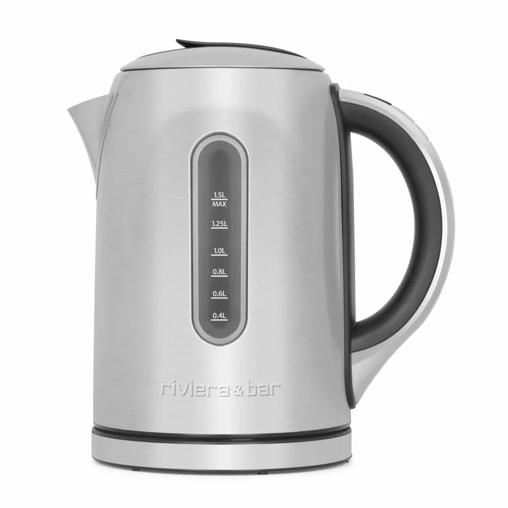 Bouilloire Inox 1,5L 2200W Température Réglable 50-100°C Écran LCD Maintien au Chaud Sécurité Surchauffe