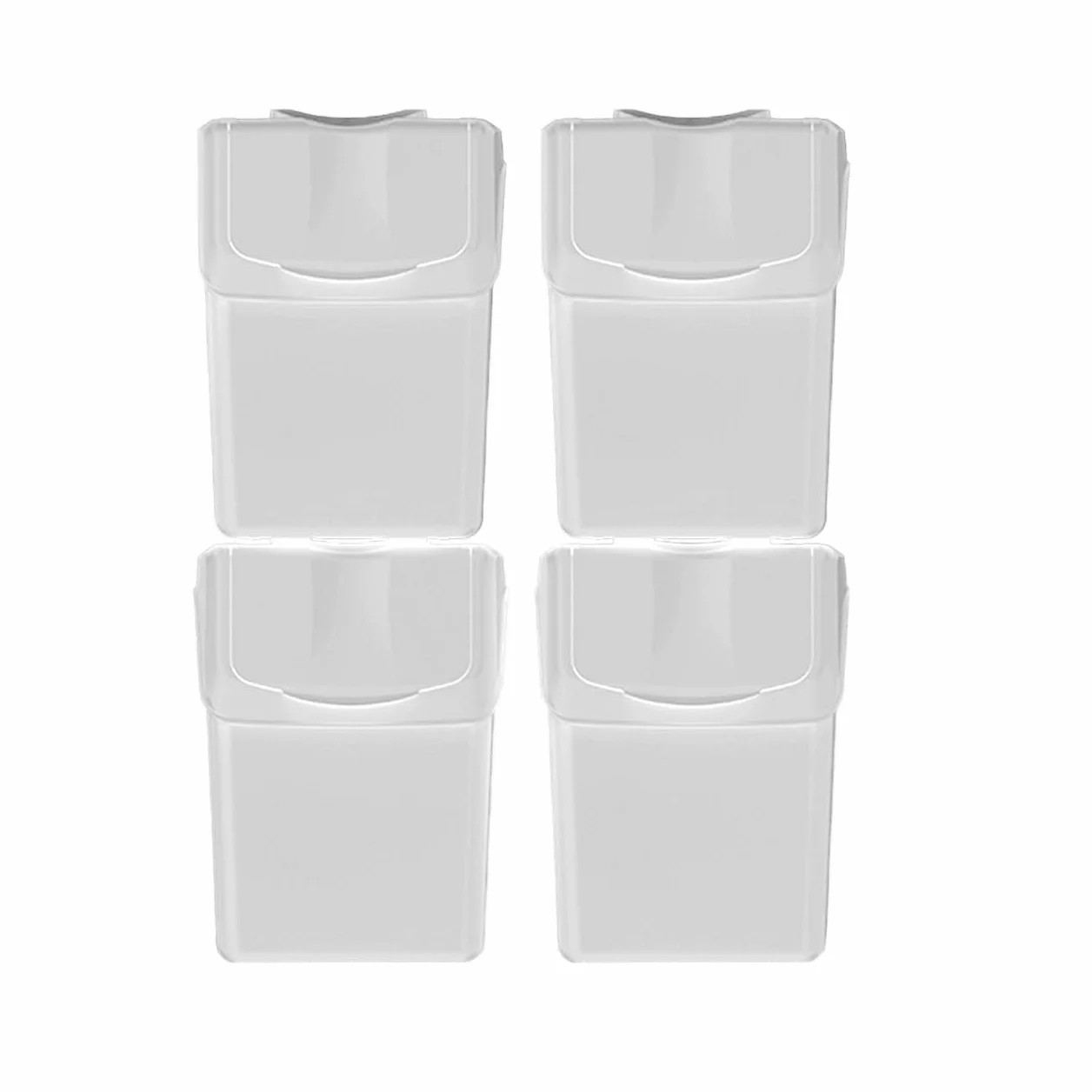 KEDEN SORTIBOX recycler lot de 4 poubelles 80L blanc