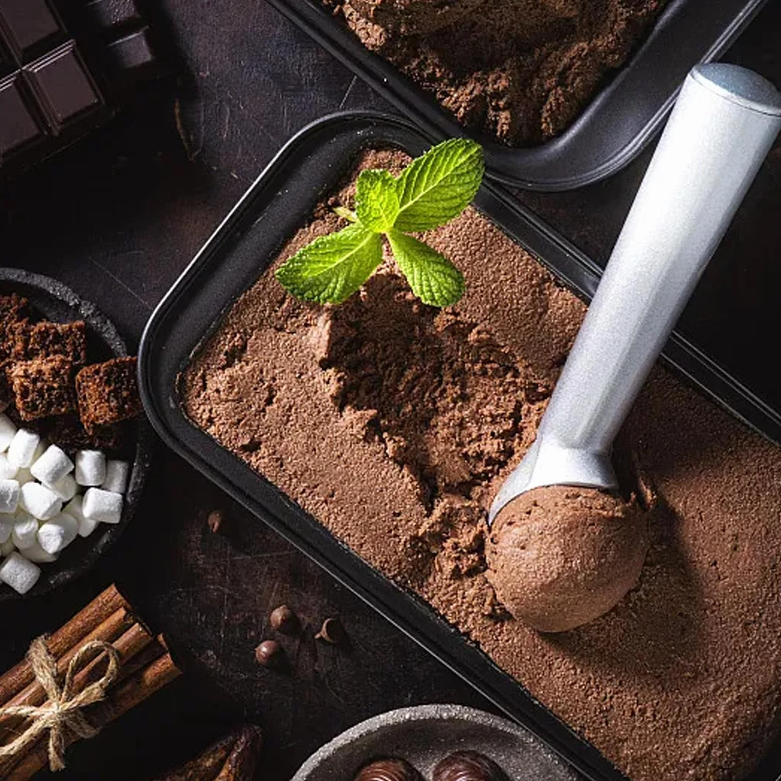 Cuillère à Glace Professionnelle en Aluminium Antiadhésive 7 Pouces
