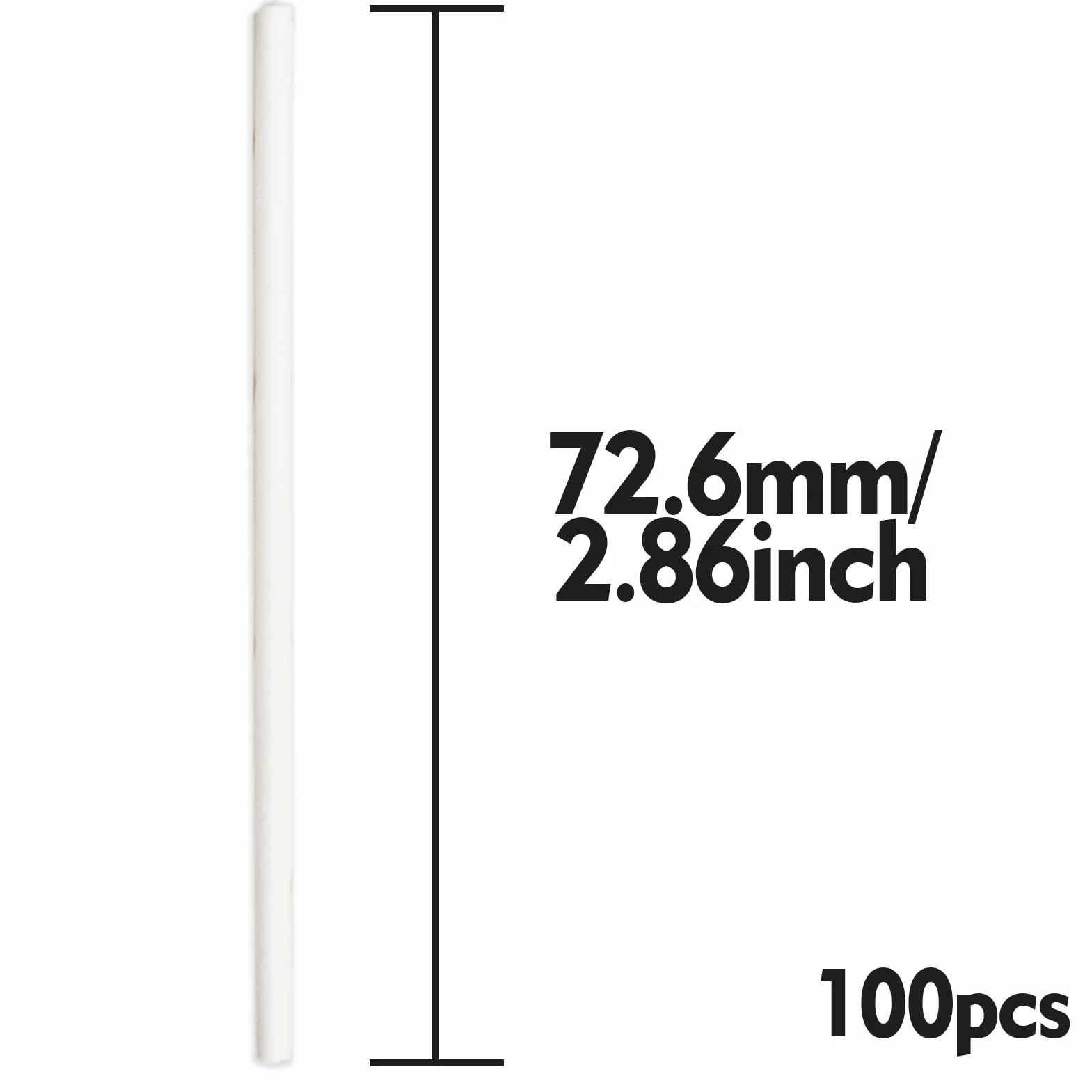 Bâtonnets en papier pour décoration de gâteau 7,3 cm Lot de 100