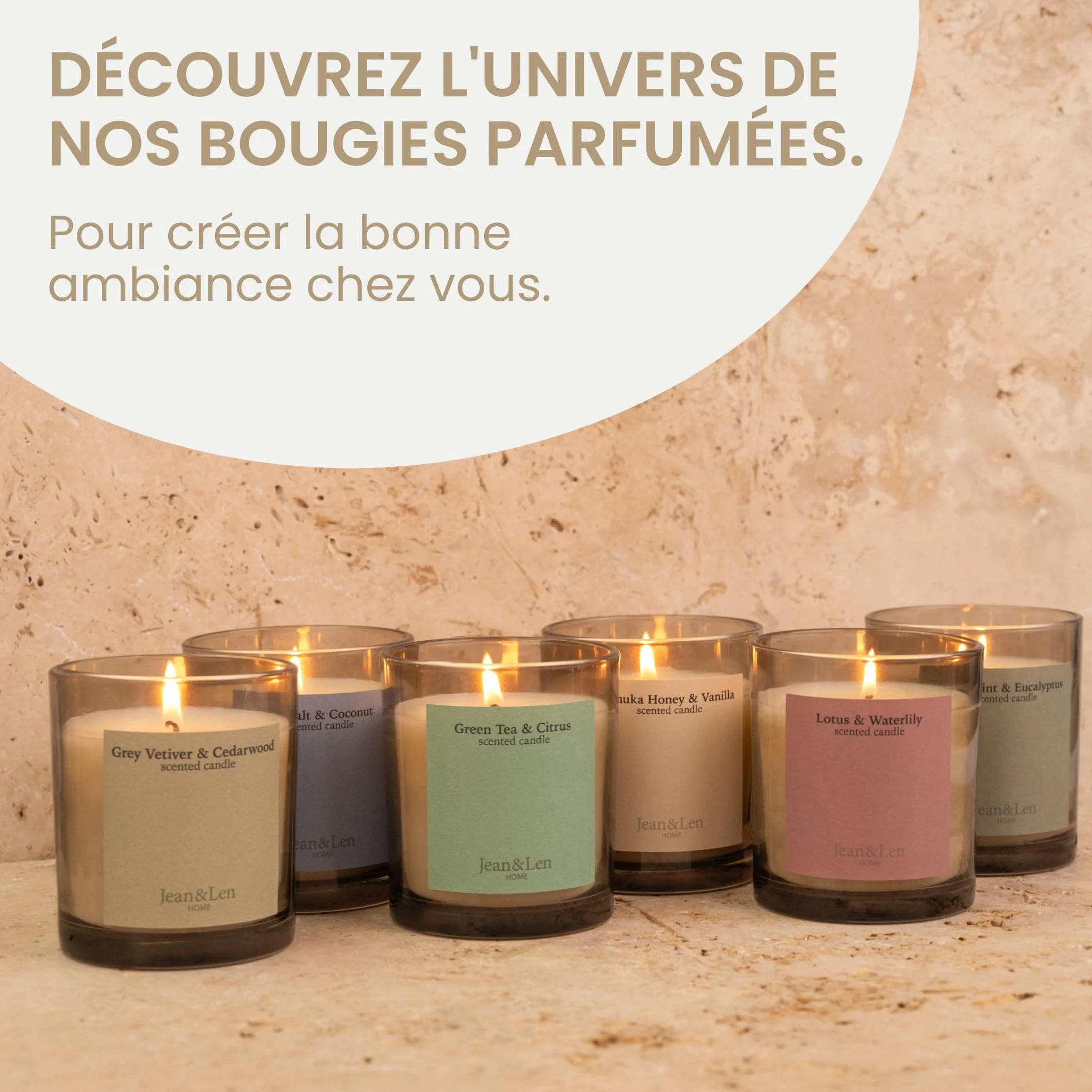 Jean & Len Bougie Miel de Manuka & Vanille 195 g