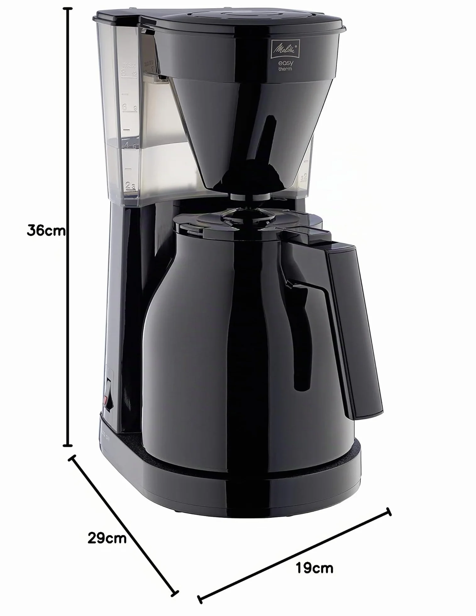 Melitta Cafetière Filtre Avec Verseuse Isotherme Easy Therm II, 1L, Noir