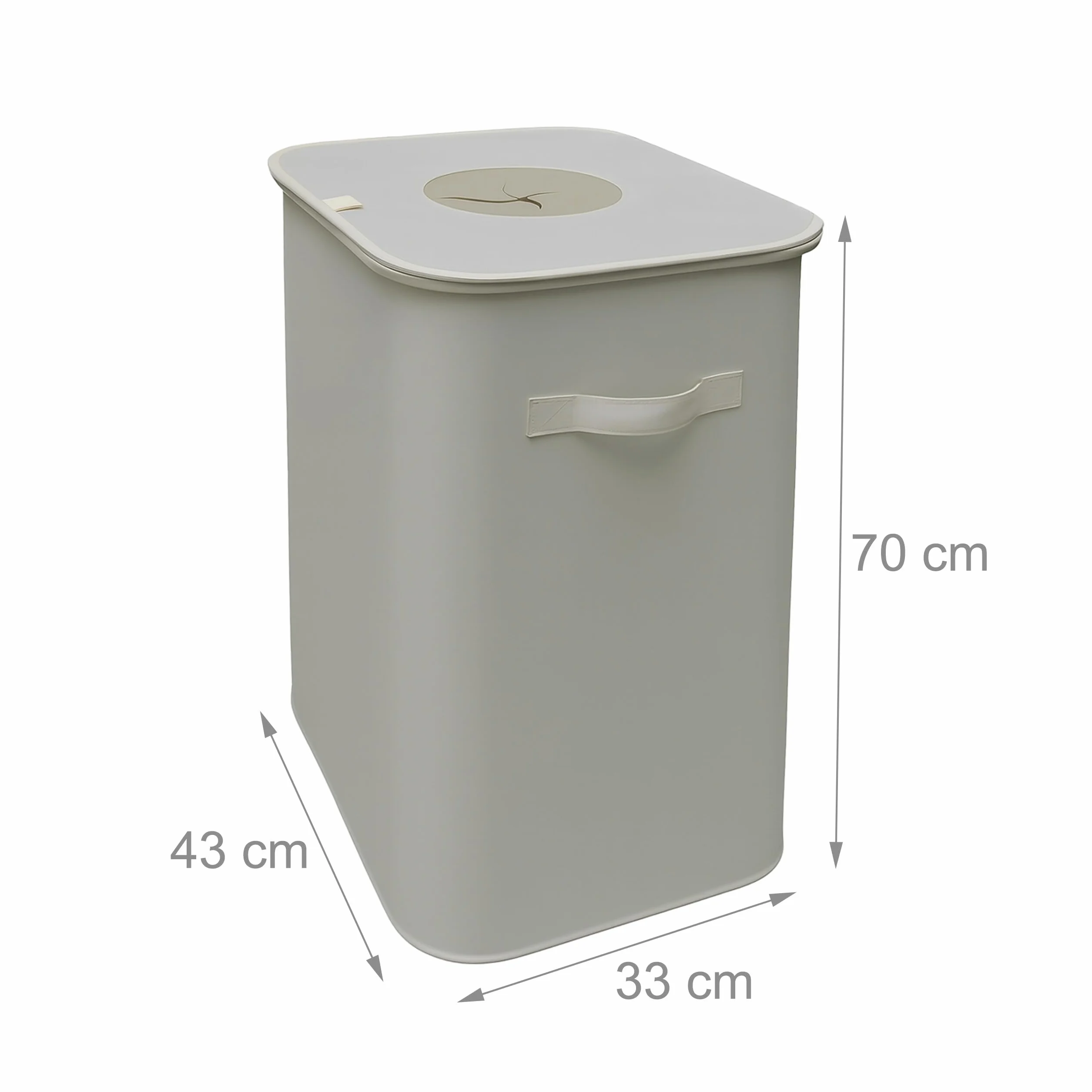 Relaxdays Conteneur de Collecte de Bouteilles 100 L, 2 Sacs, étanche, Beige 70x43x33 cm