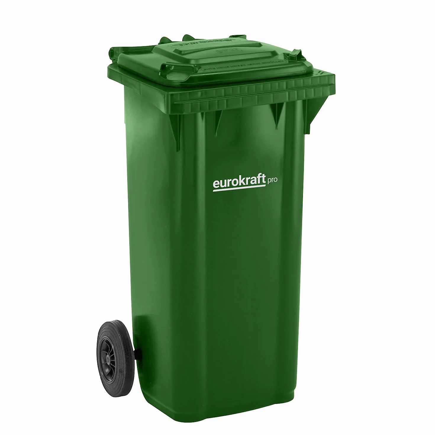 Eurokraft Pro Poubelle plastique DIN EN 840 120 L 505x1005x555 mm vert