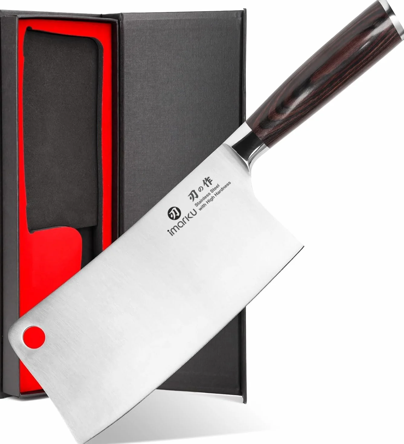 imarku Couteau Nakiri Couperet Chinois 18 cm Acier Inoxydable Professionnel