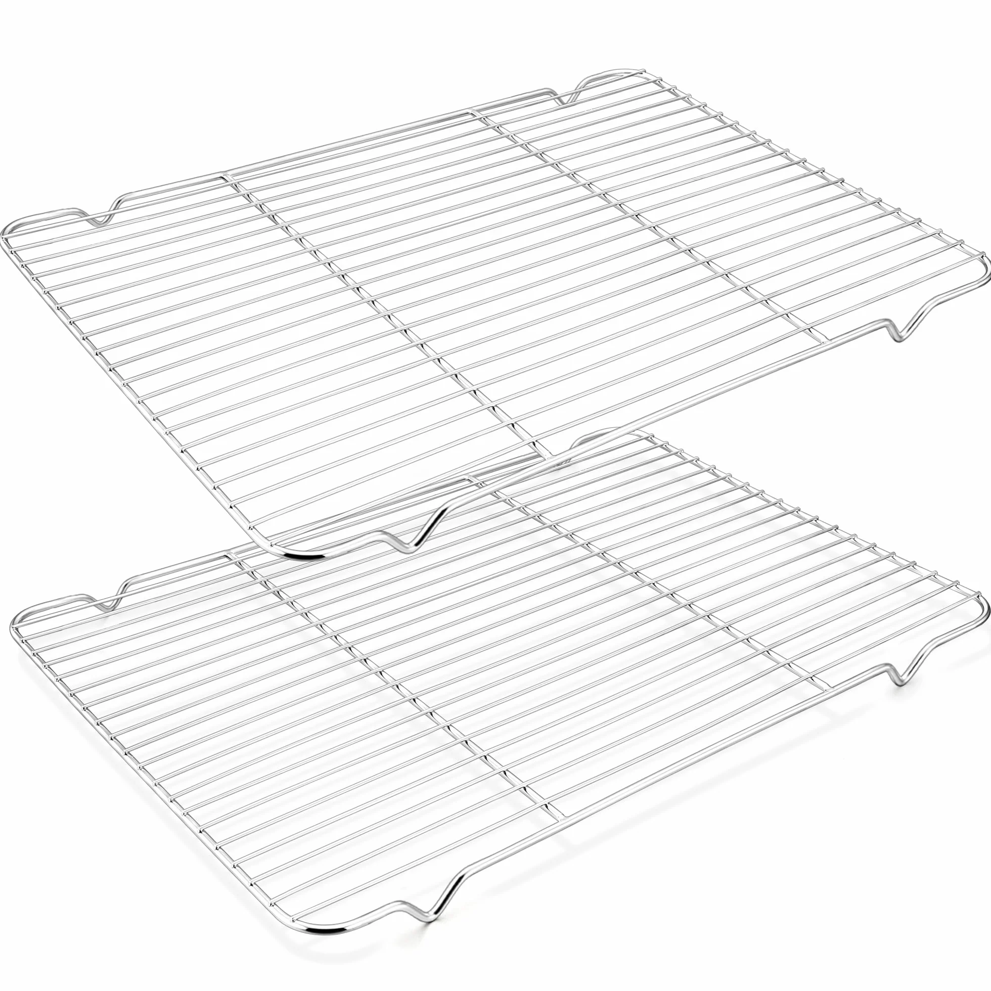 HaWare Lot de 2 grilles de refroidissement en acier inoxydable 42 x 29,2 x 2 cm rectangulaires