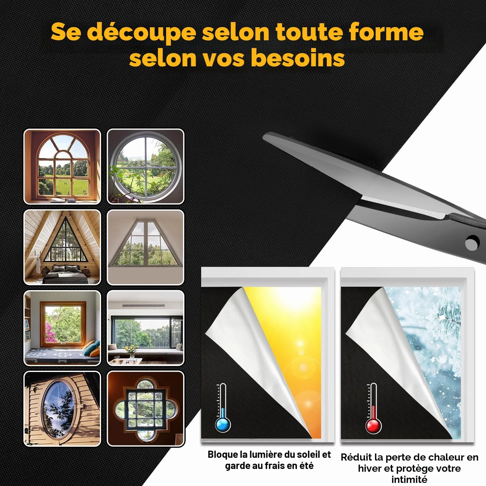 Store Occultant sans Percage 200x148cm, Rideau Thermique Anti Chaleur, Tissu Opaque pour Fenêtre de Toit Velux