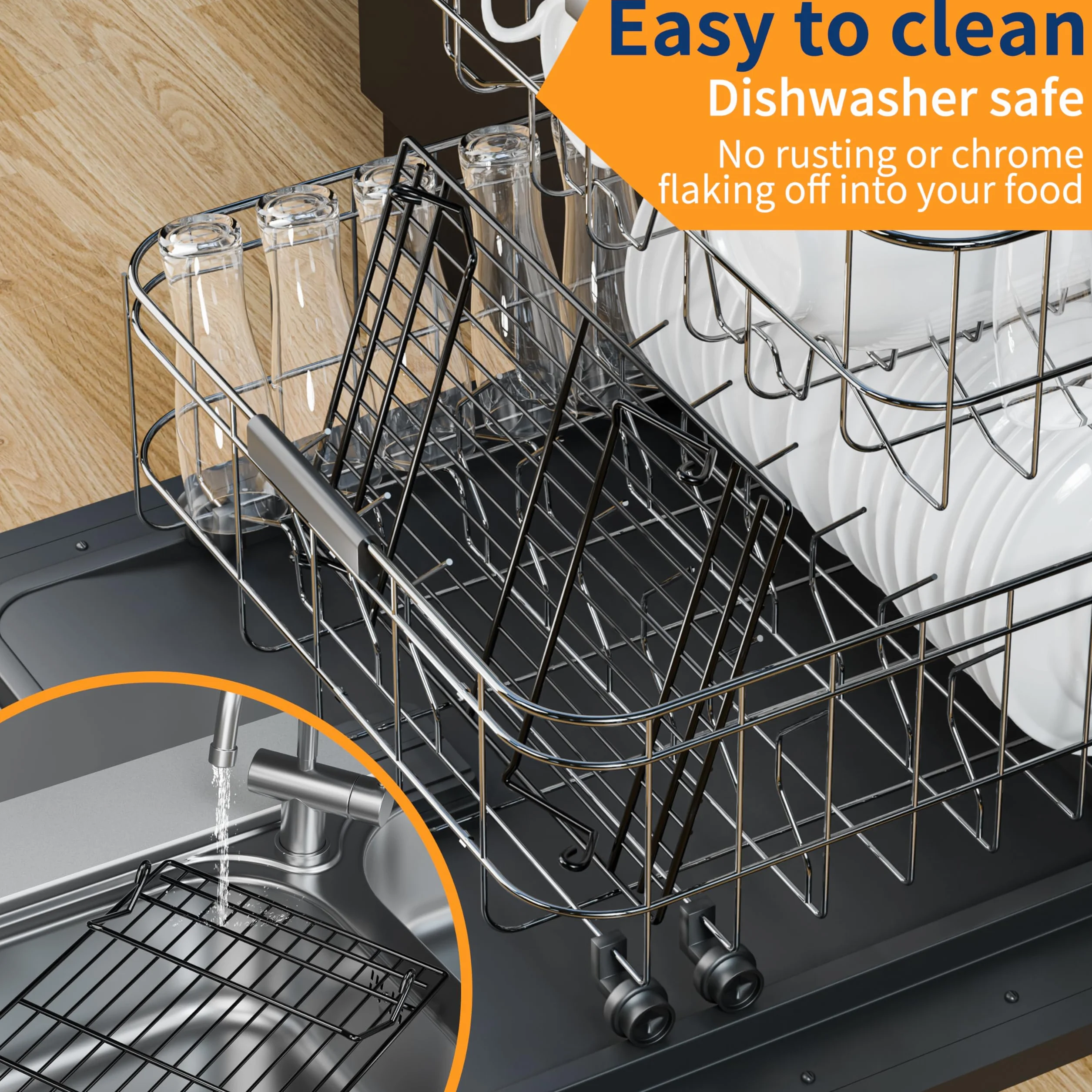 Racks de Refroidissement 4PCS Pliables 4 Niveaux 26 x 41cm Anti-adhésif BPA-Free Four Lave-Vaisselle Safe
