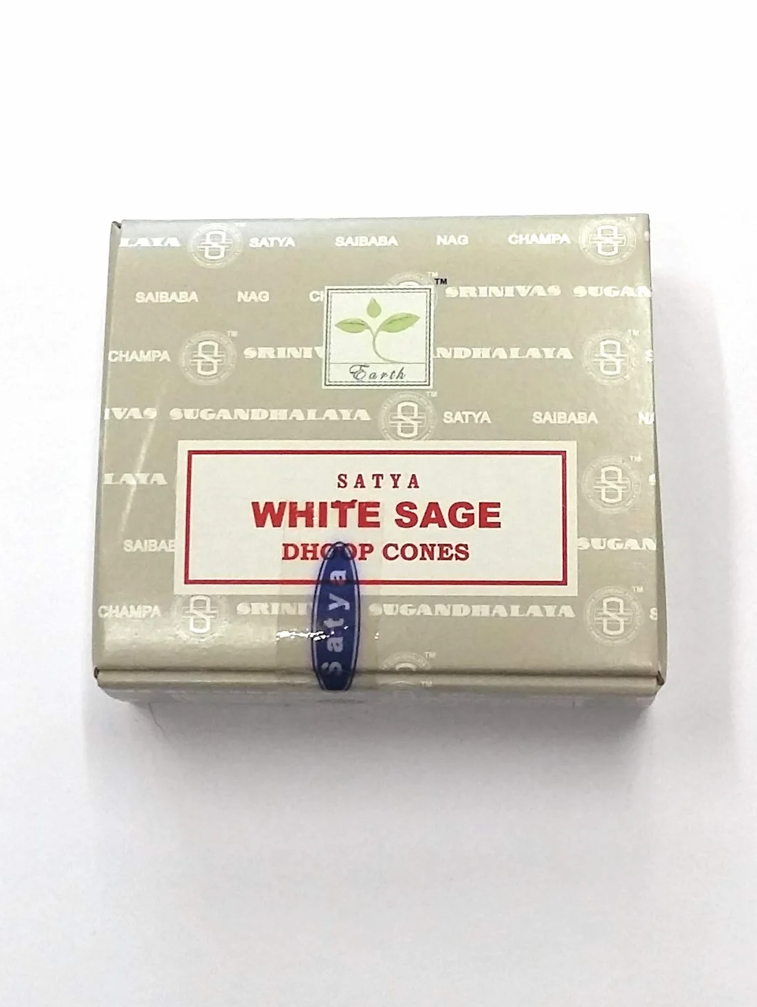 Satya ENCENS Cone Sauge Blanche Lot de 4 Boîtes de 12 Cônes d'Encens