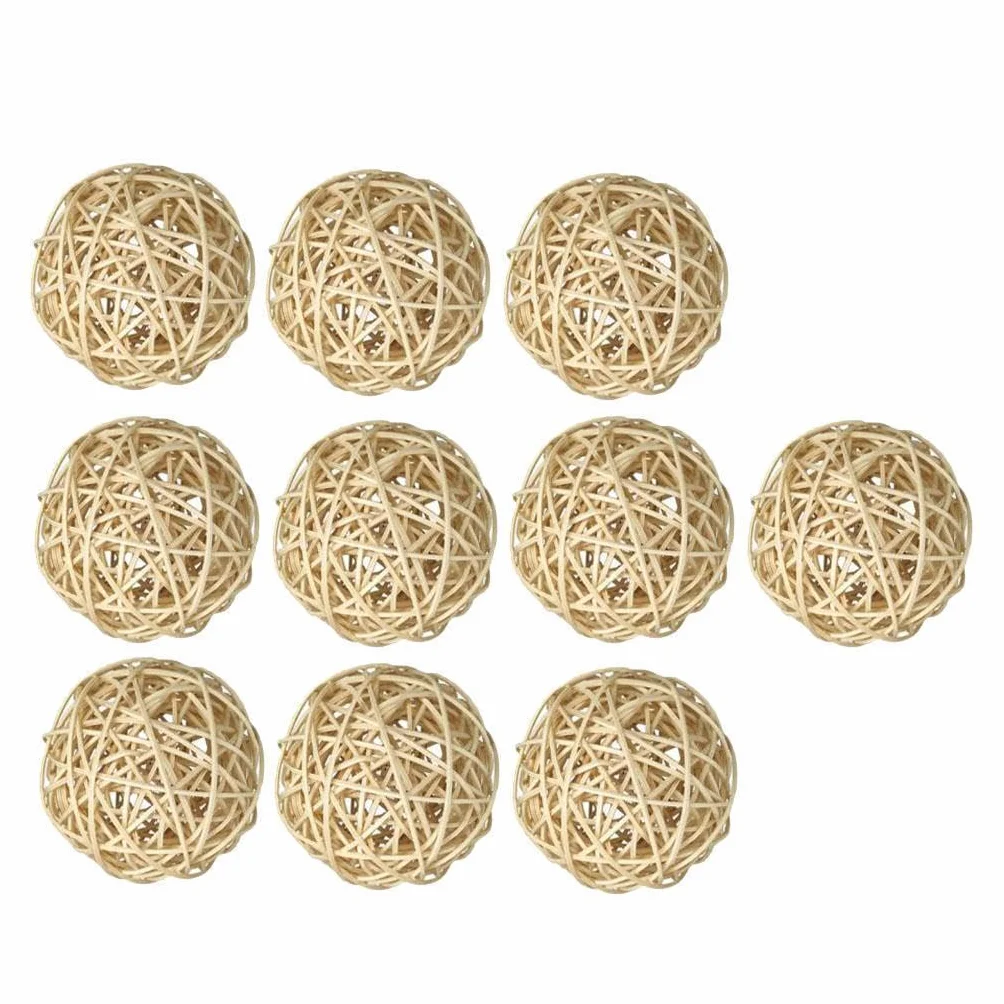 Boule de rotin en osier naturel 10 pièces décoration suspendue