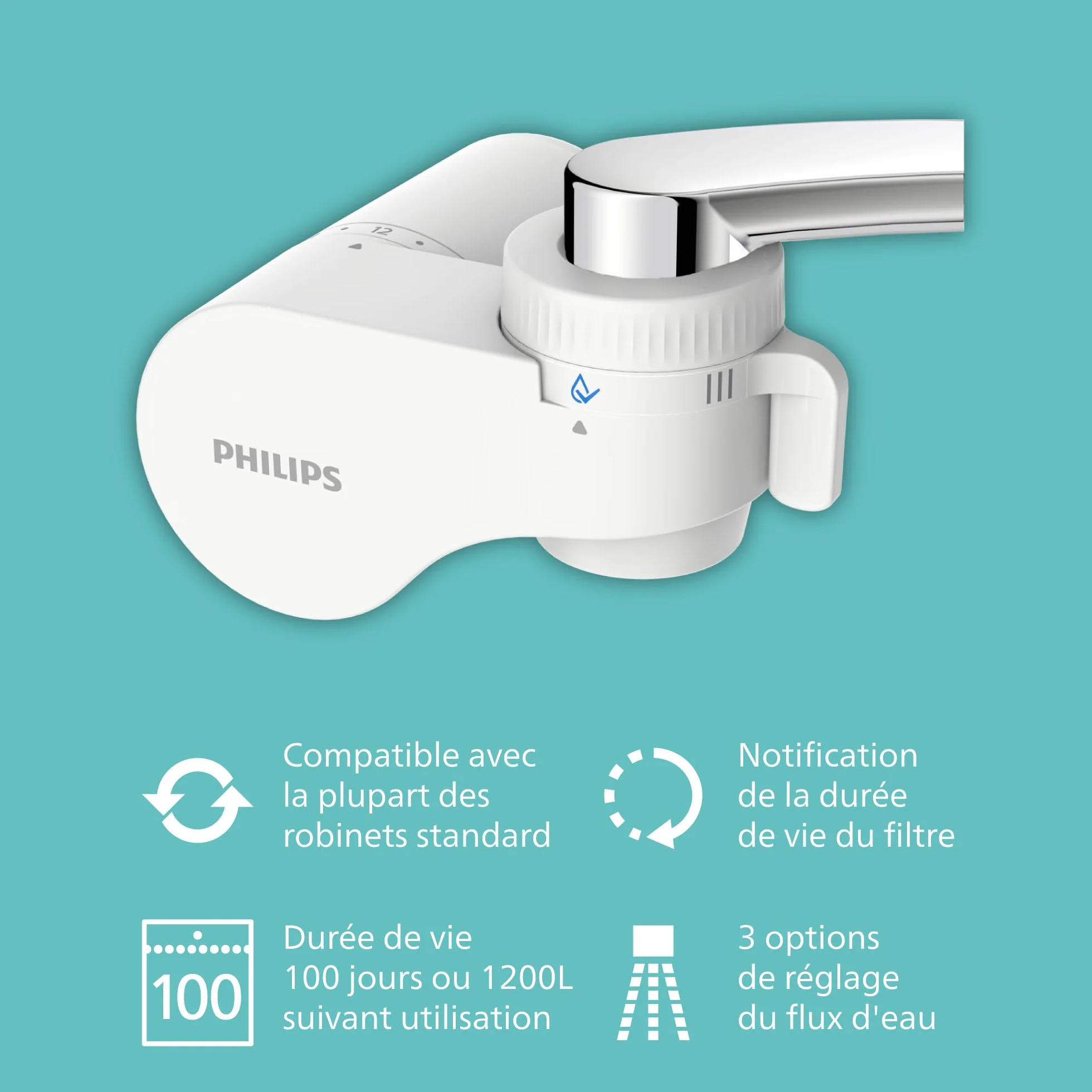 Philips Filtre sur robinet AWP3754/10 ULTRAFILTRATION 1.200 L