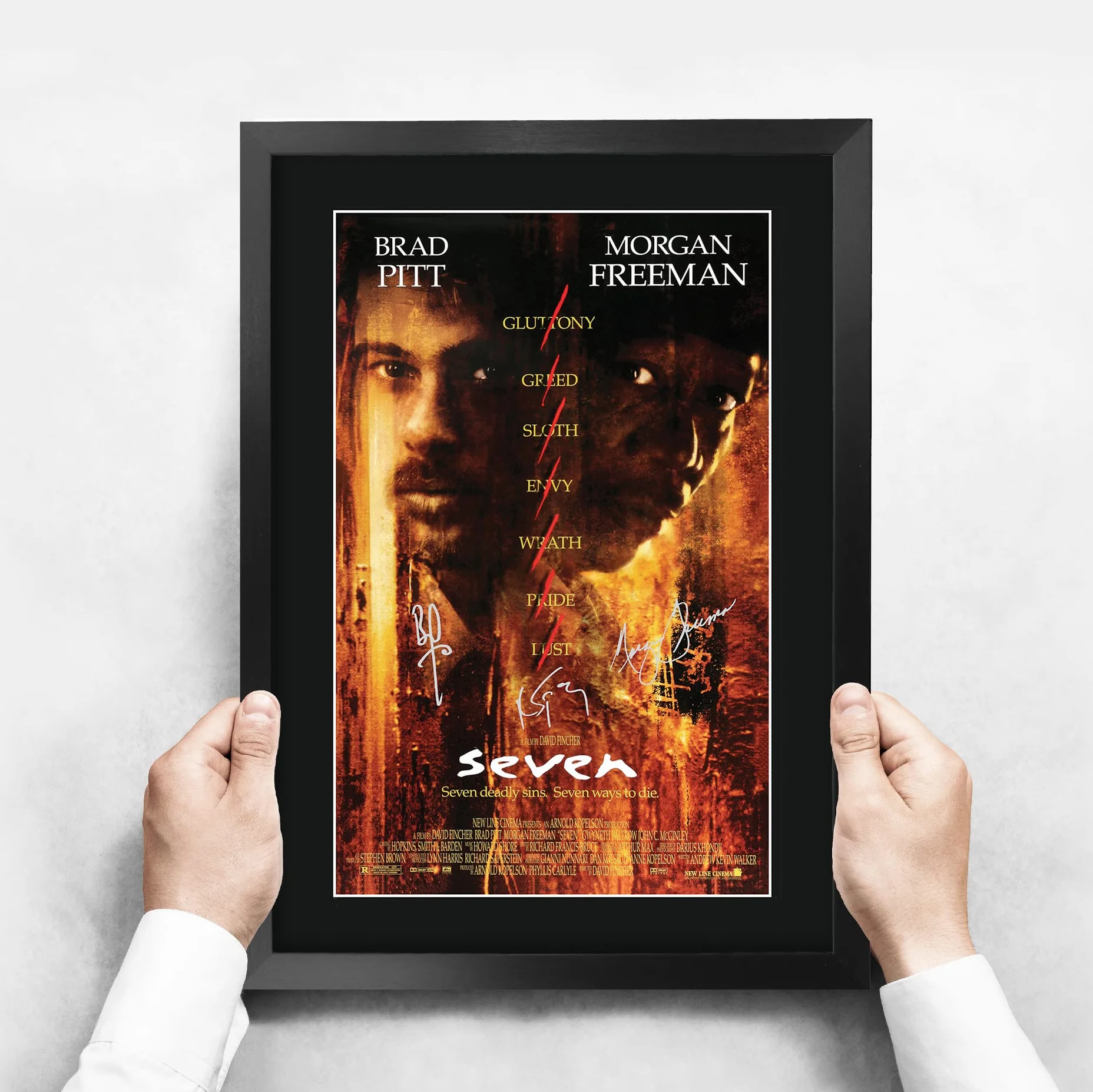 Affiche photo signée Brad Pitt A3 encadré Cadeaux imprimés autographe