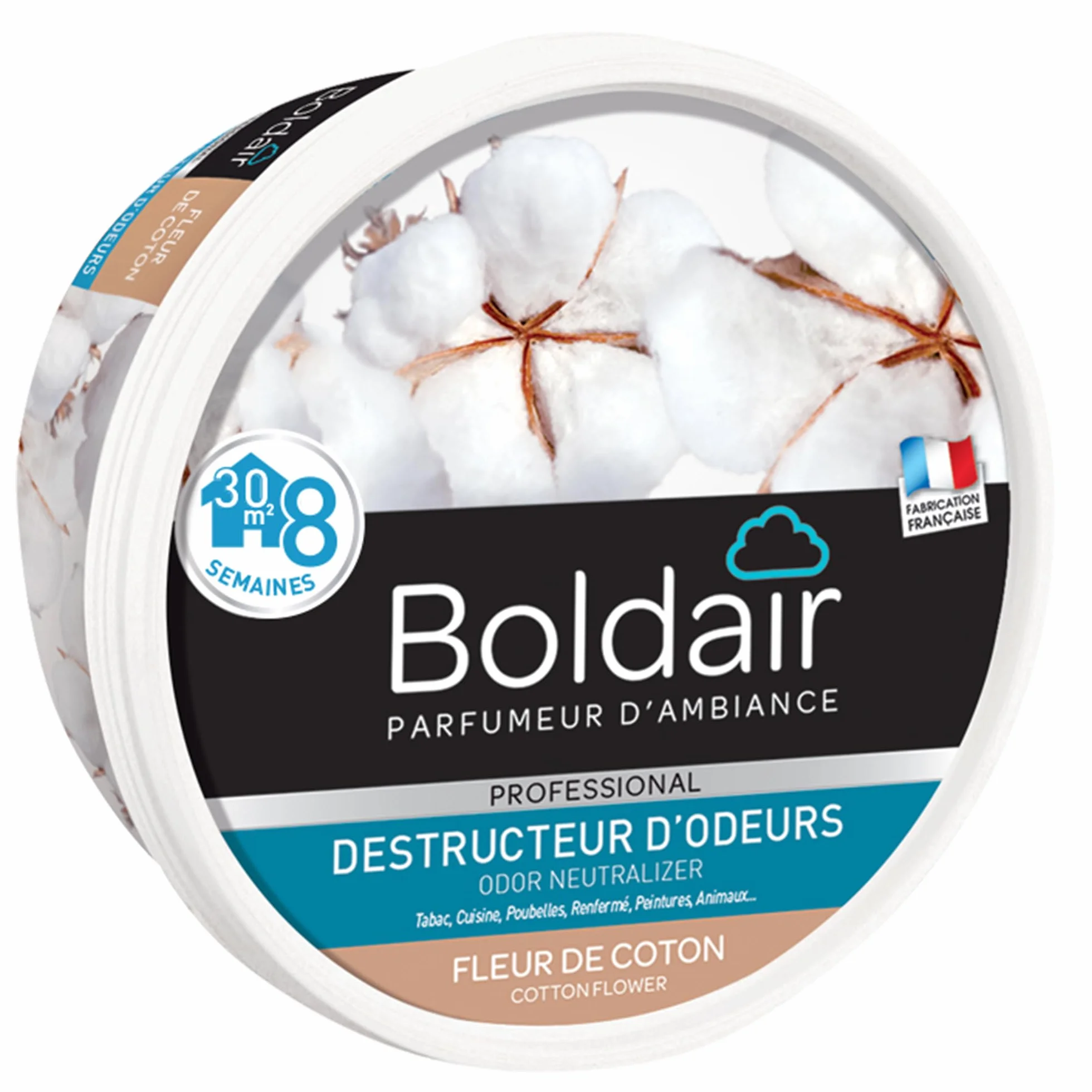 BOLDAIR Destructeur d'Odeurs en Gel Fleur de Coton 300 g