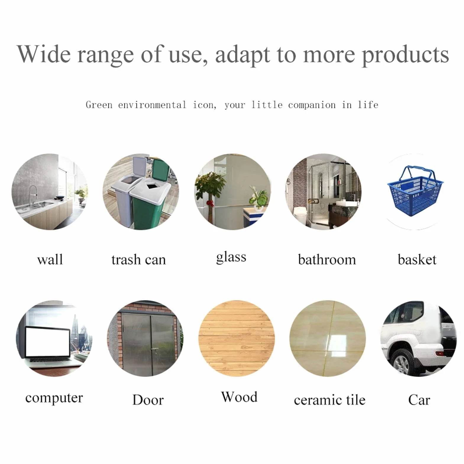 Autocollant de Recyclage HERCHR, Pack de 18 Autocollants Vinyle pour Poubelle Intérieur Extérieur