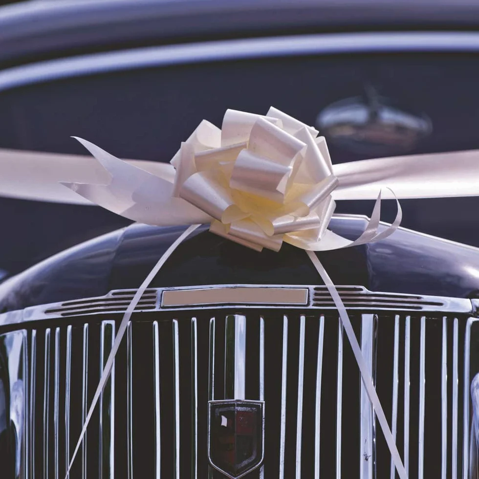 Faburo 80pcs Nœuds Automatiques à Tirer en Ruban Blanc pour Mariage Décoration