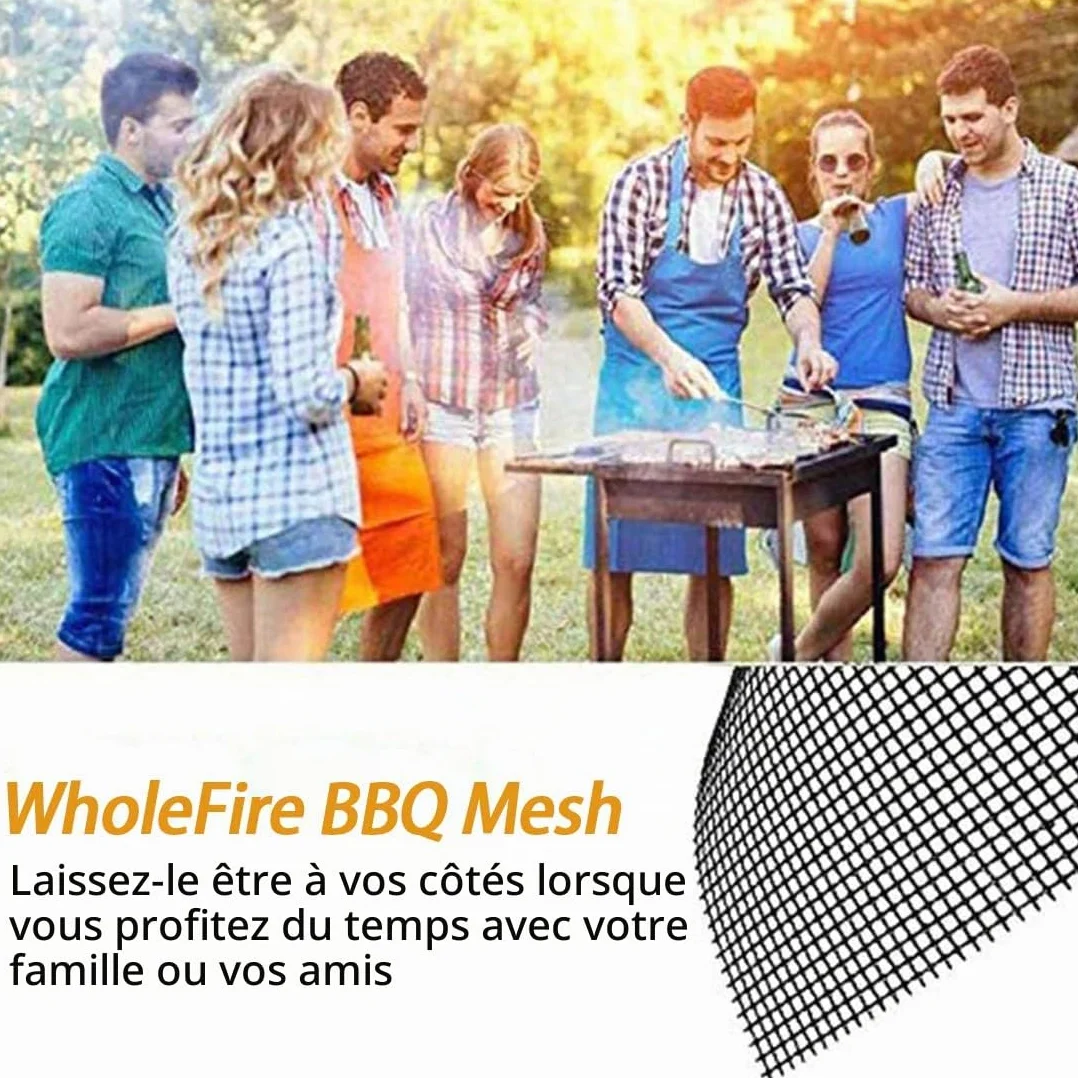 Tapis de Barbecue Anti-adhésifs Réutilisables 40 x 33cm Grille Barbecue