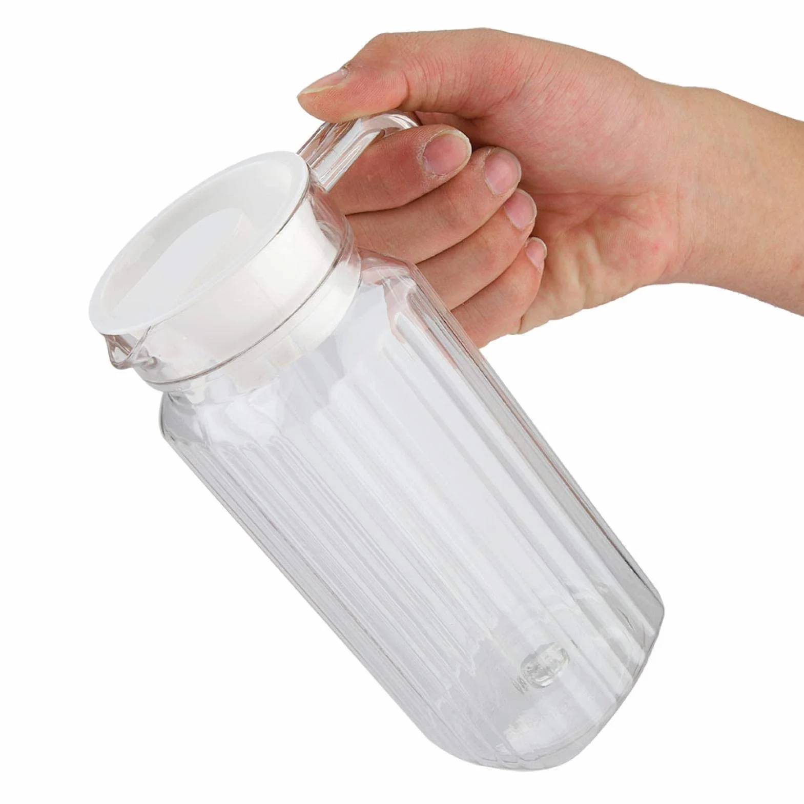 Pichet en Plastique 0,8 L Carafe Eau avec Couvercle Poignée