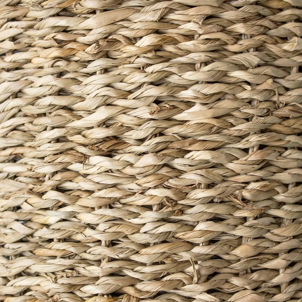 Porte Parapluie 21 x 21 x 57 cm Jonc de Mer Métal Rangement Parapluie Naturel