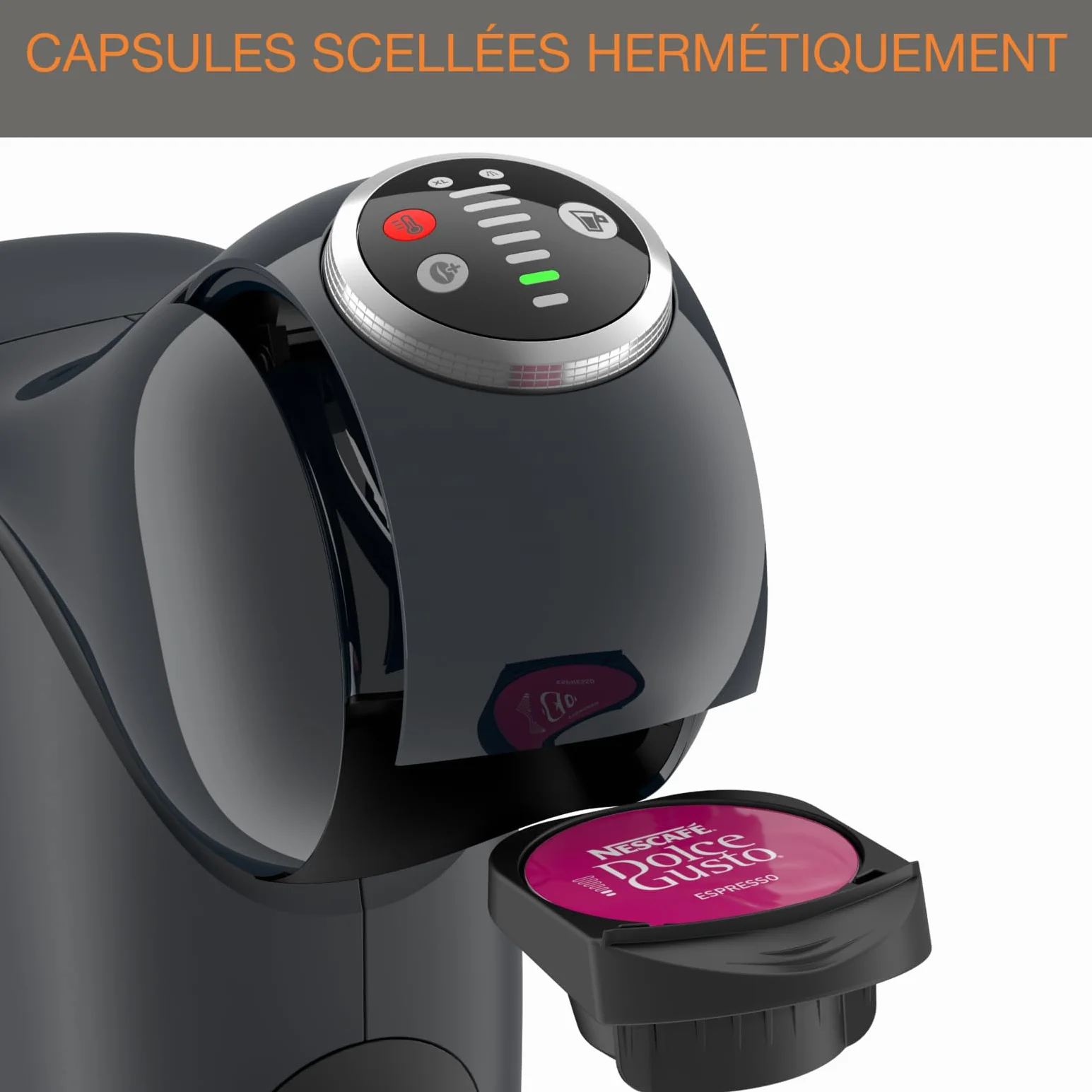 Nescafé Dolce Gusto Krups Genio S Plus Machine à café capsules 15 bars 0,8 L gris KP340B10