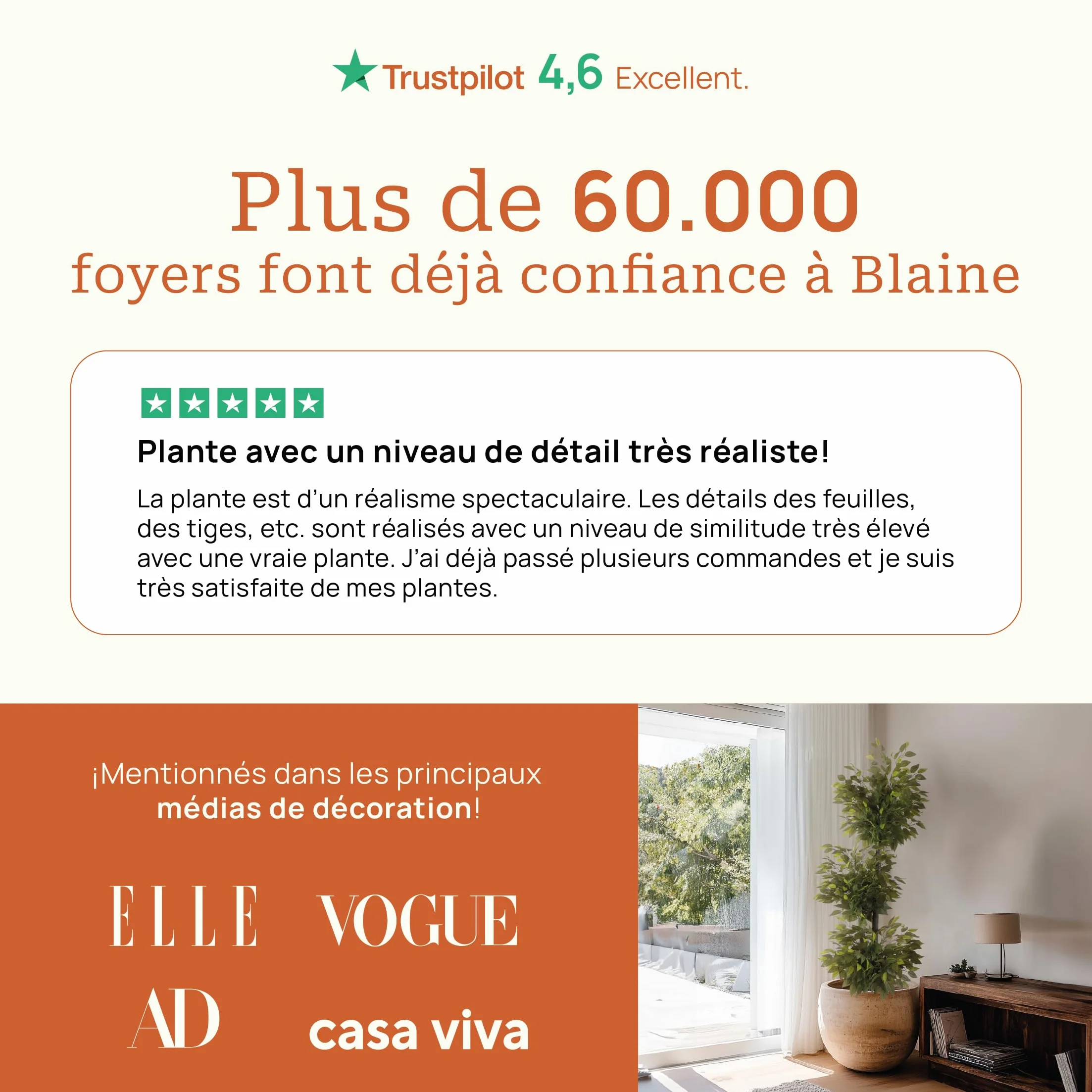 Blaine Olivier Sauvage 180cm Grande Plante Artificielle Décorative pour Intérieur Extérieur