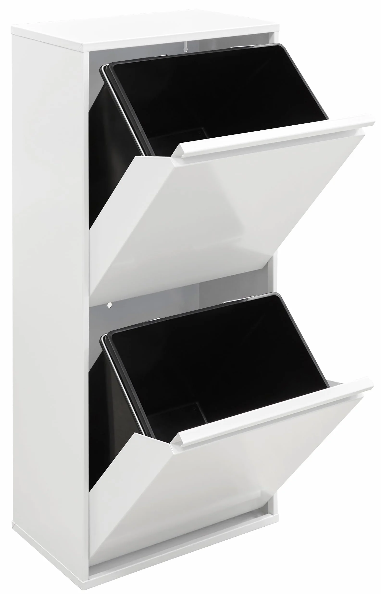 Arregui Basic CR401-B2 Poubelle de recyclage 2 compartiments 46 L Blanc