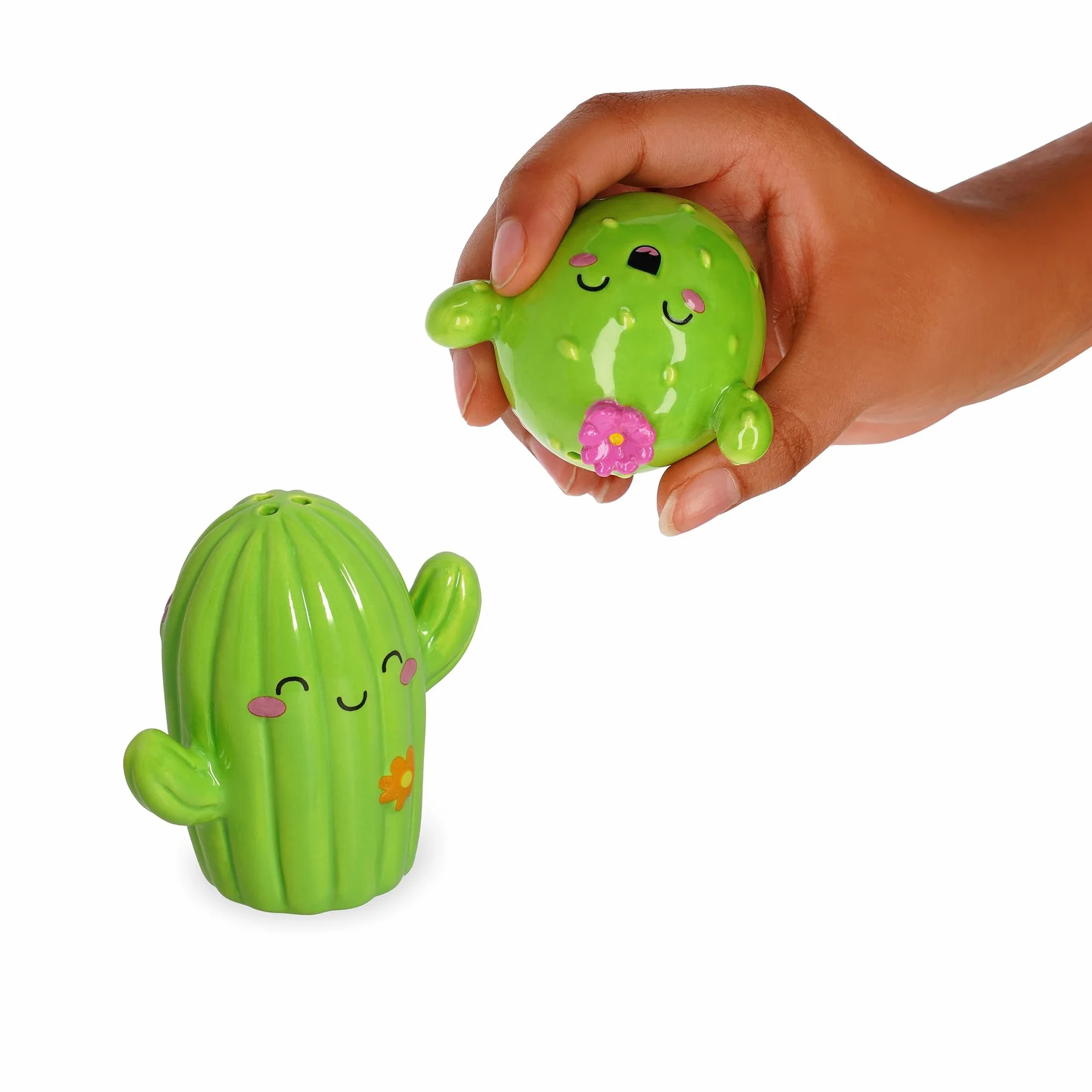 Legami Set Sel Et Poivre En Céramique Cactus Décorés À La Main