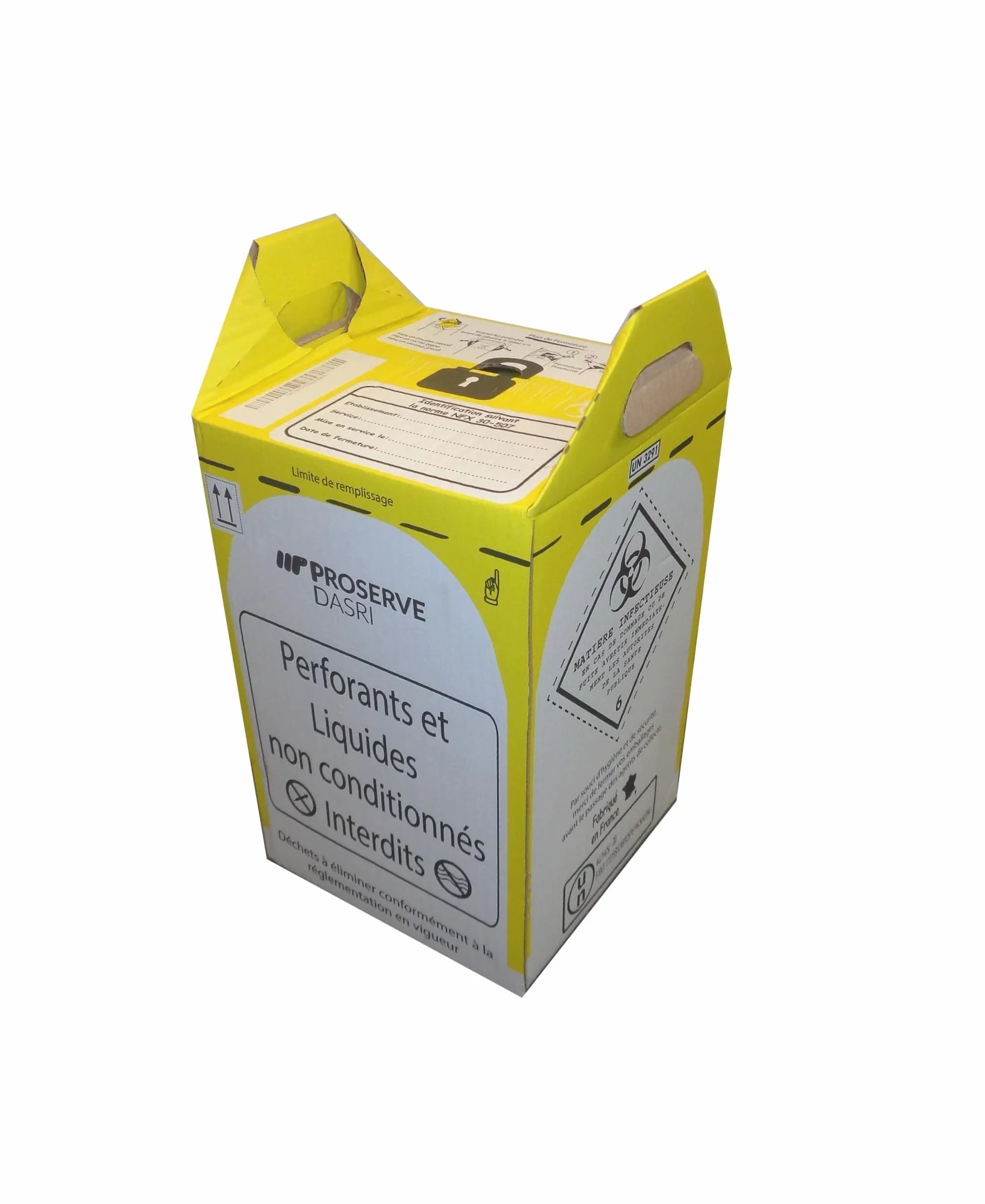 Poubelles cartons jetables DASRI 12L Lot de 5
