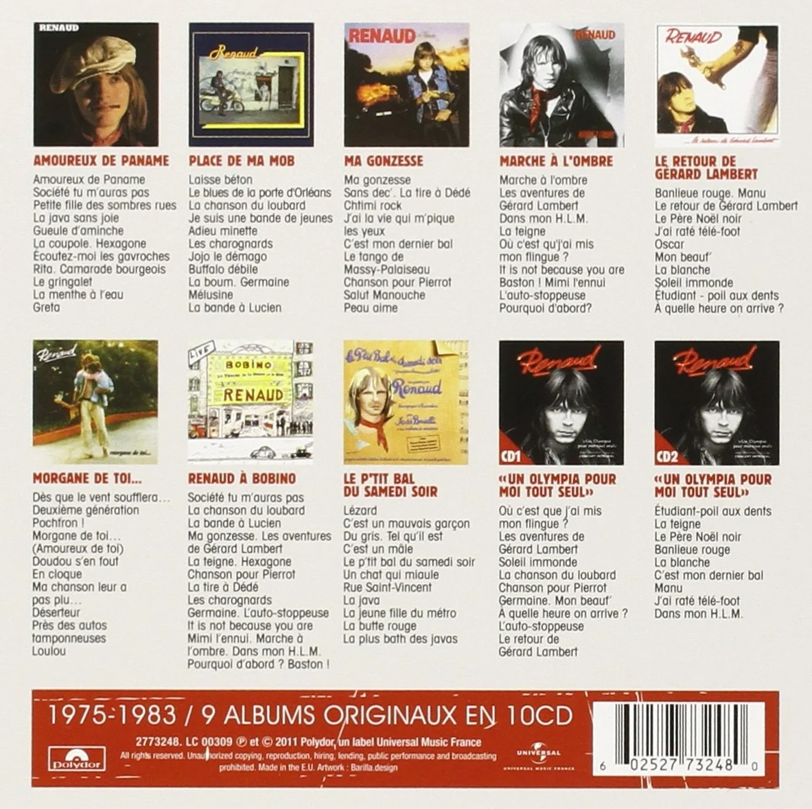 L'Intégrale Des Enregistrements Studio & Live 1975 - 1983 Coffret 10 CD