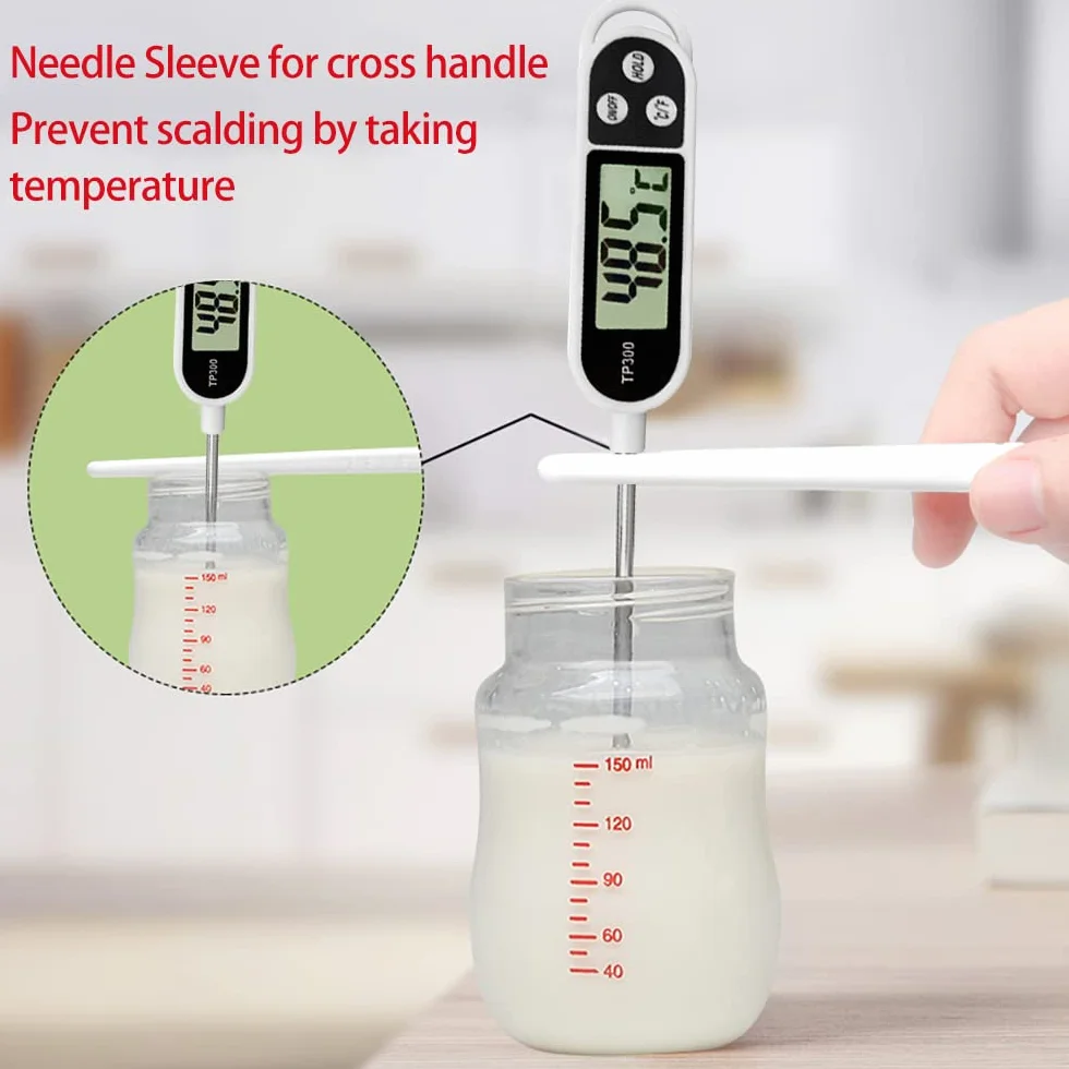 Thermomètre Cuisine Sonde 5Secondes LCD Ecran pour Patisserie BBQ Lait Viande Culinaire Version Normale