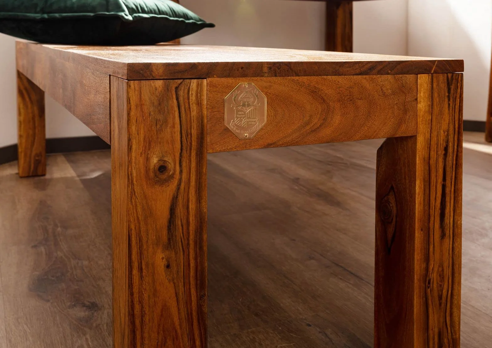 MASSIVMOEBEL24.DE Banc Acacia laqué Miel Oxford 140x40