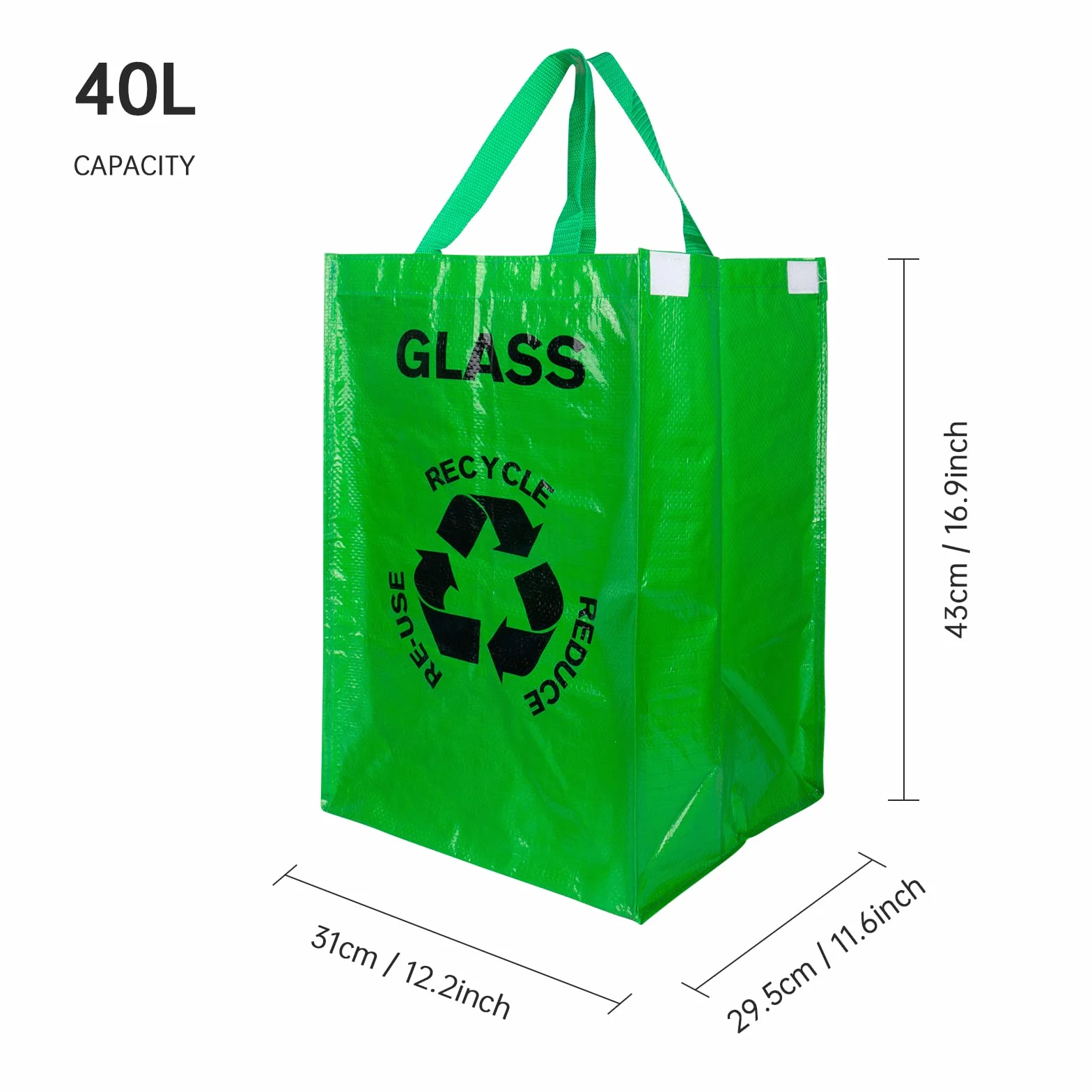 Système de tri sélectif Lot de 3 sacs de recyclage réutilisables pour plastique papier et ferraille