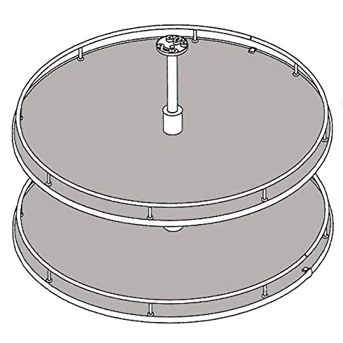 INOXA INDUSTRIE Tourniquet Rond 705 mm Blanc Fil chromé pour Caisson 800 x 800 mm