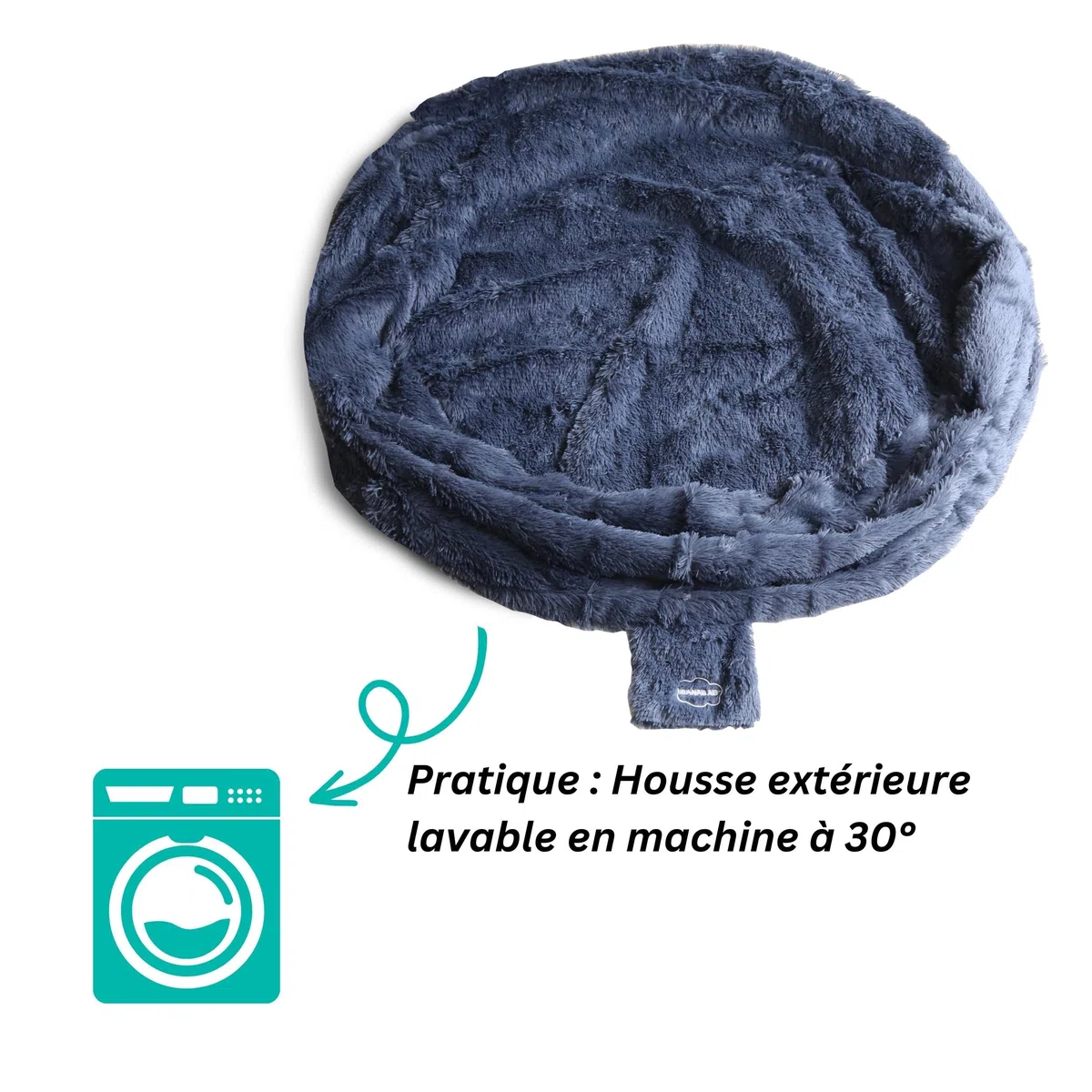 bananair - Pouf Géant XXL en Fourrure - Doux & Confortable - Housse Lavable en Machine - Généreusement Rembourré, Qualité Supérieure - Gros Pouf Lit, Bean Bag (Gris, 160 cm)
