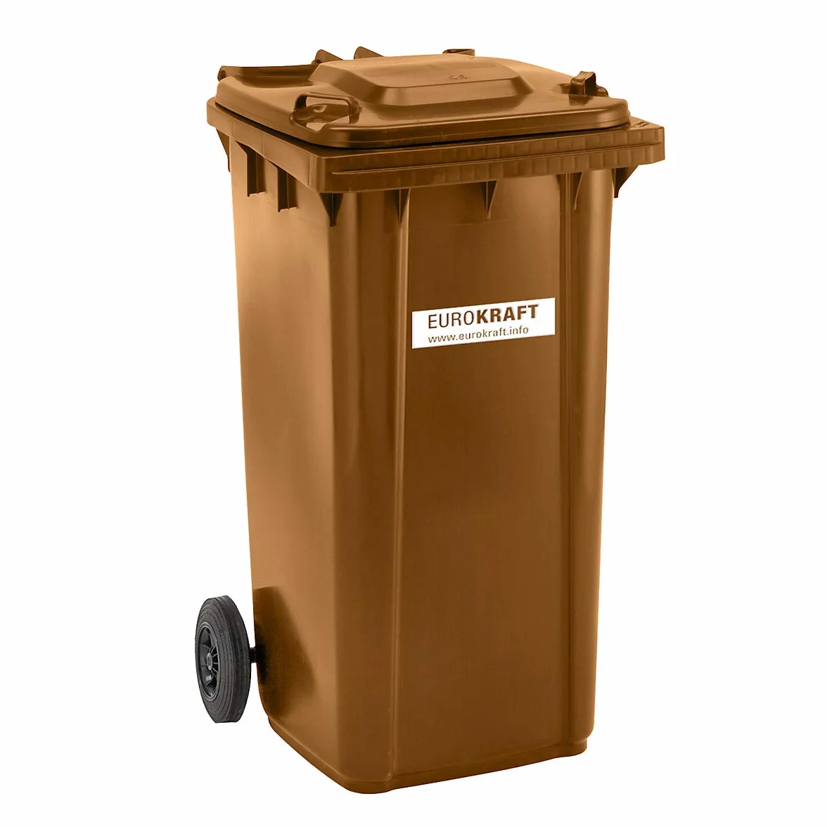 Conteneur à déchets 240 L jaune 1067 x 580 x 730 mm Poubelle de tri à roulettes extérieur