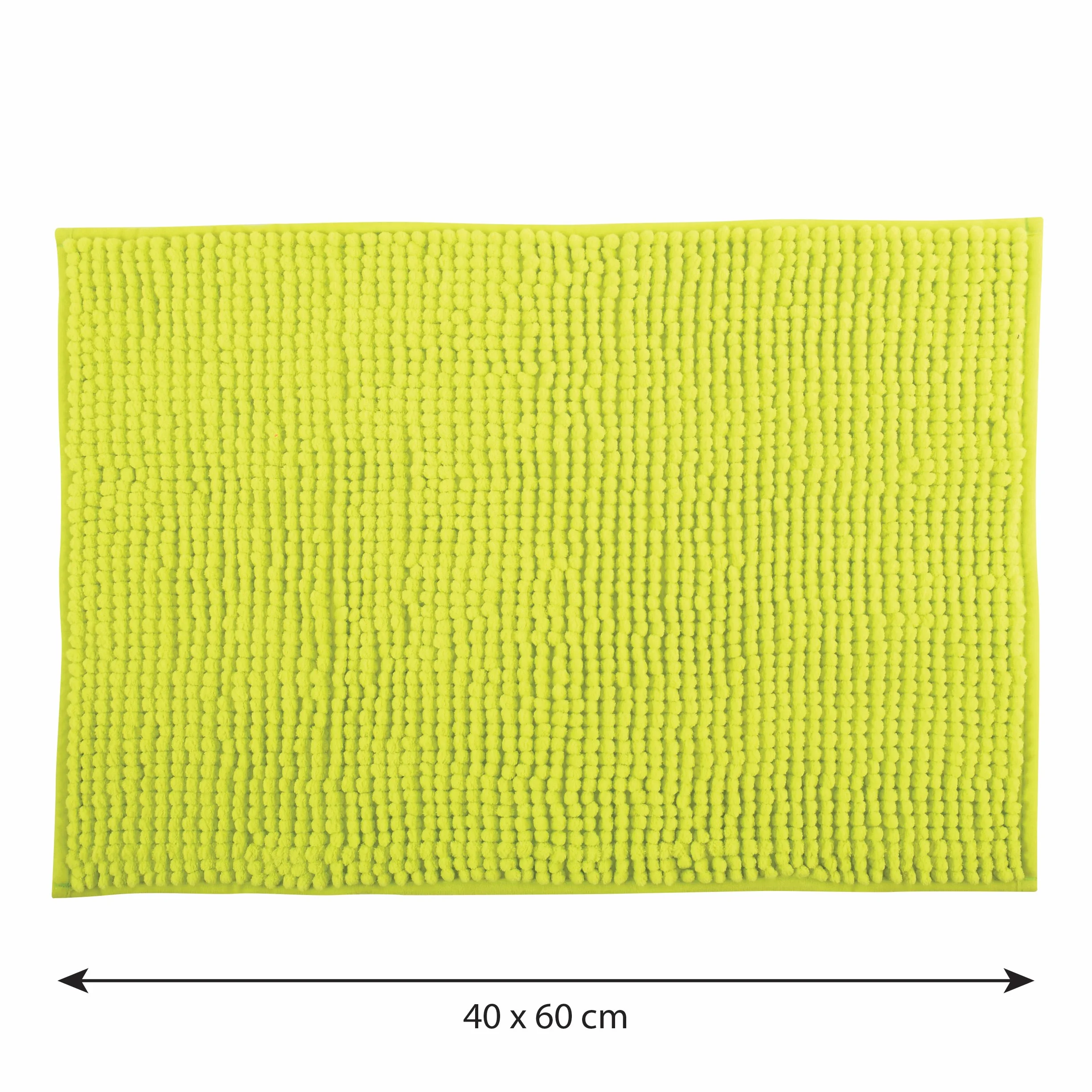 Tapis de Bain Microfibre Chenille Anti-dérapant 40x60 cm Vert Clair