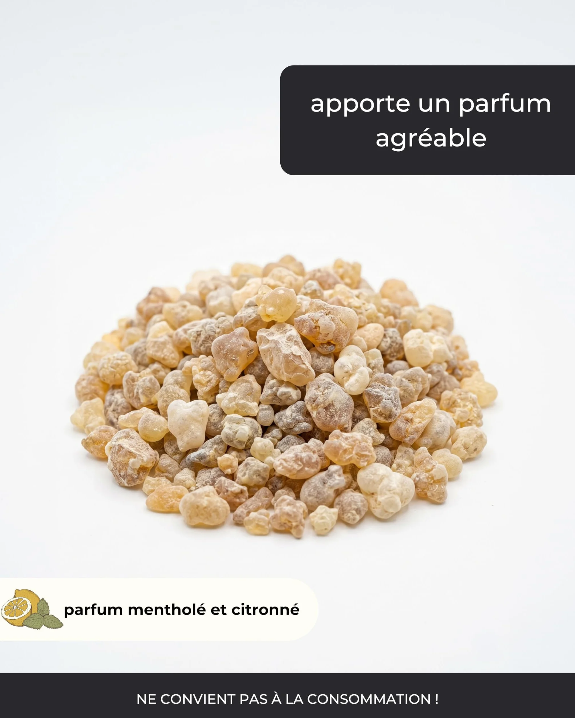 Incensera Oman 1er Choix Encens à Fumer 50 g Boswellia Sacra Frankincense Résine Caoutchouc Arabique