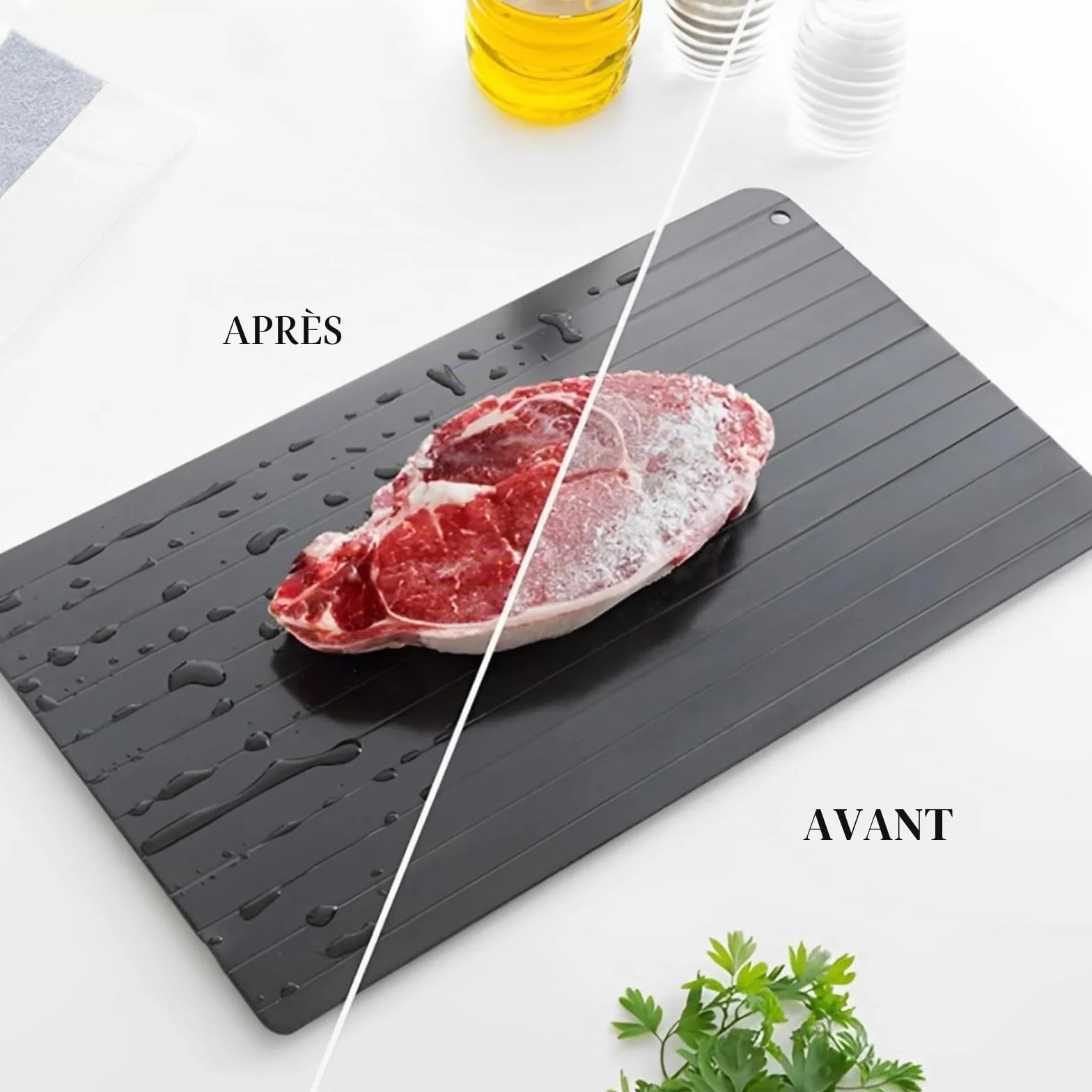 Plateau de Décongélation Rapide en Aluminium pour Viande Poisson Surgelés