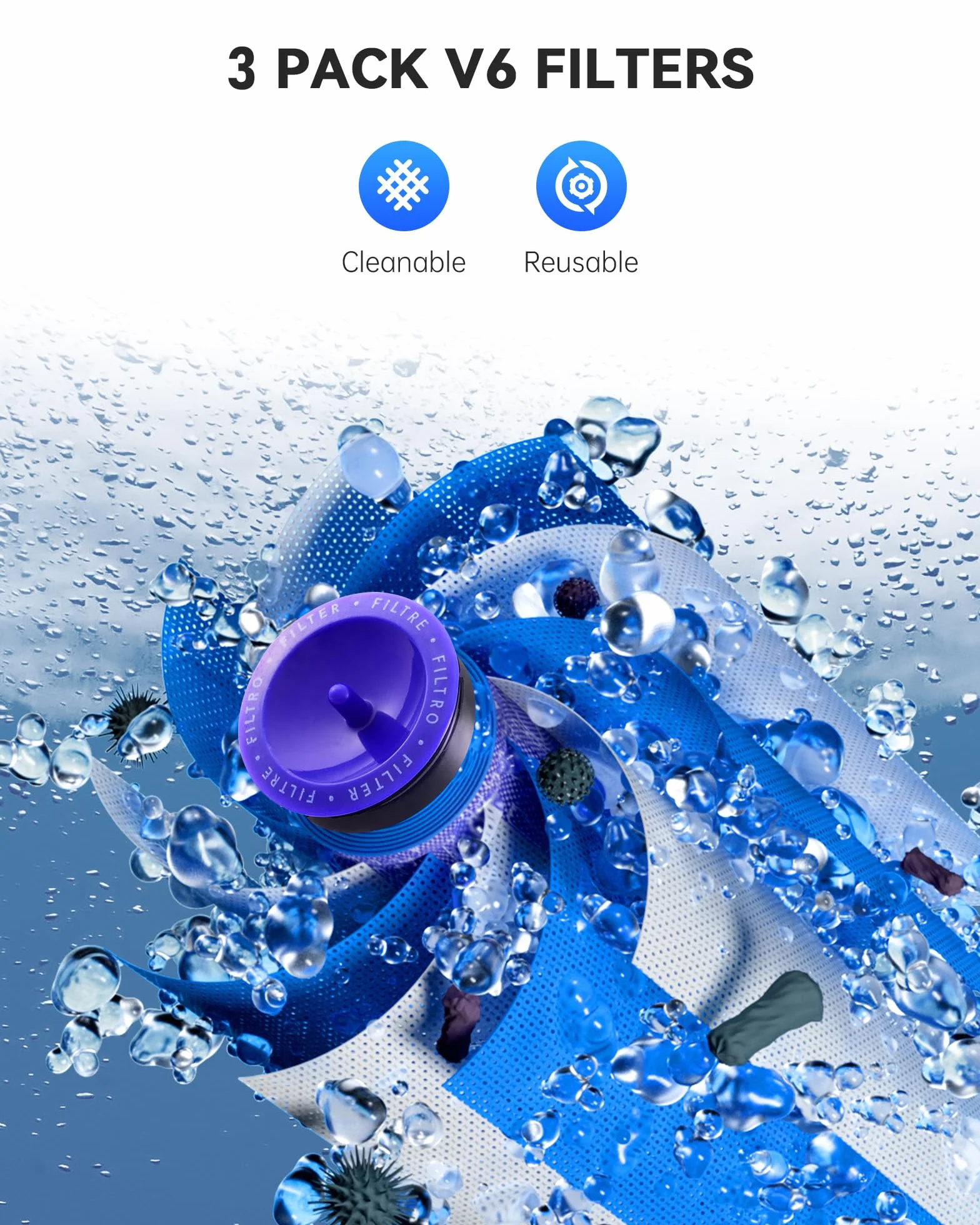 Morpilot 8000mAh Batterie pour Aspirateur Dyson V6 DC62 SV03