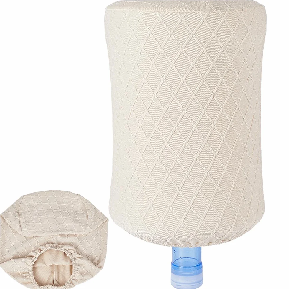 Housse de Protection pour Distributeur d'eau Tissu de Blé Anti Poussière Réutilisable Extensible 5 Gallon