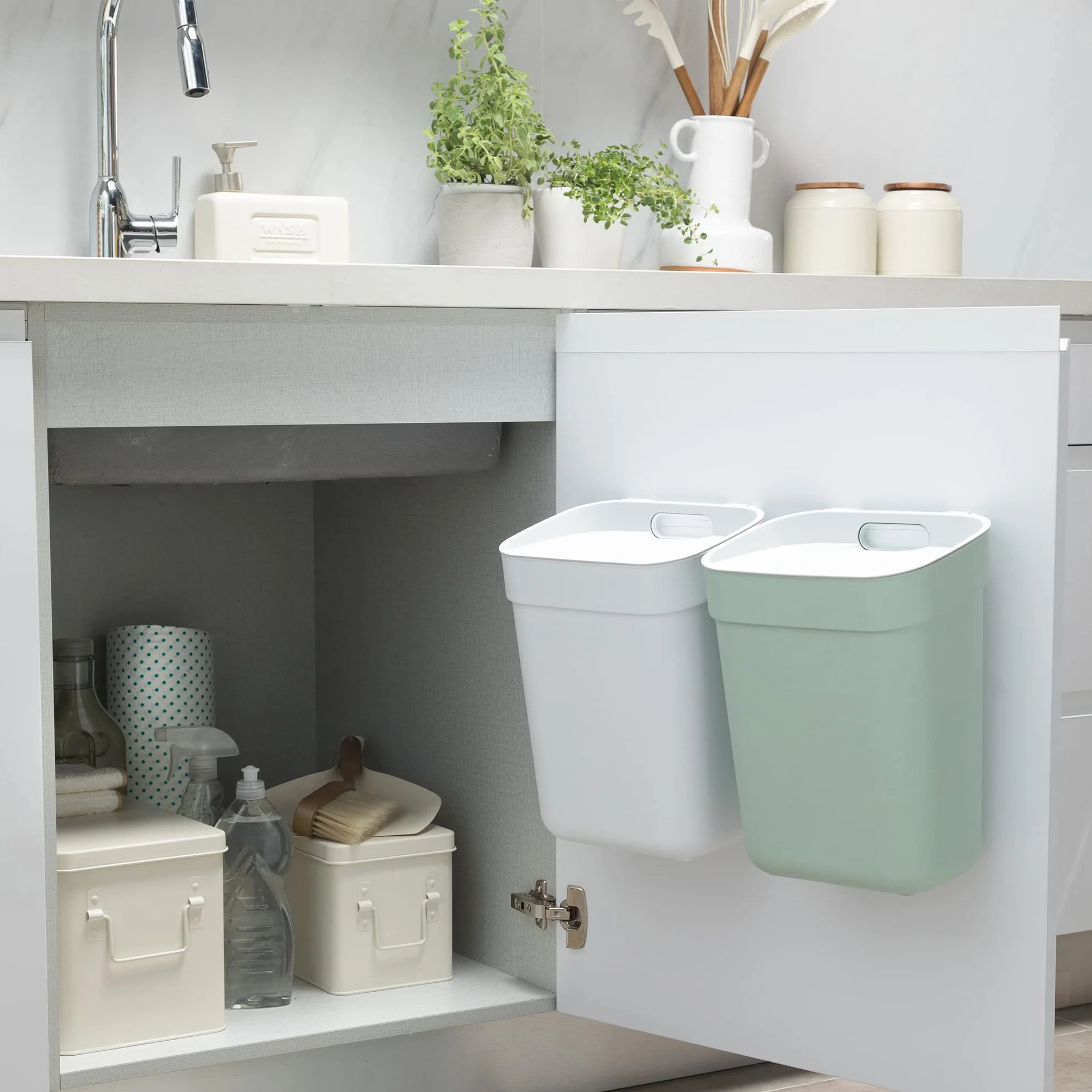 Curver Ready to Collect Poubelle de recyclage 10 l gris clair