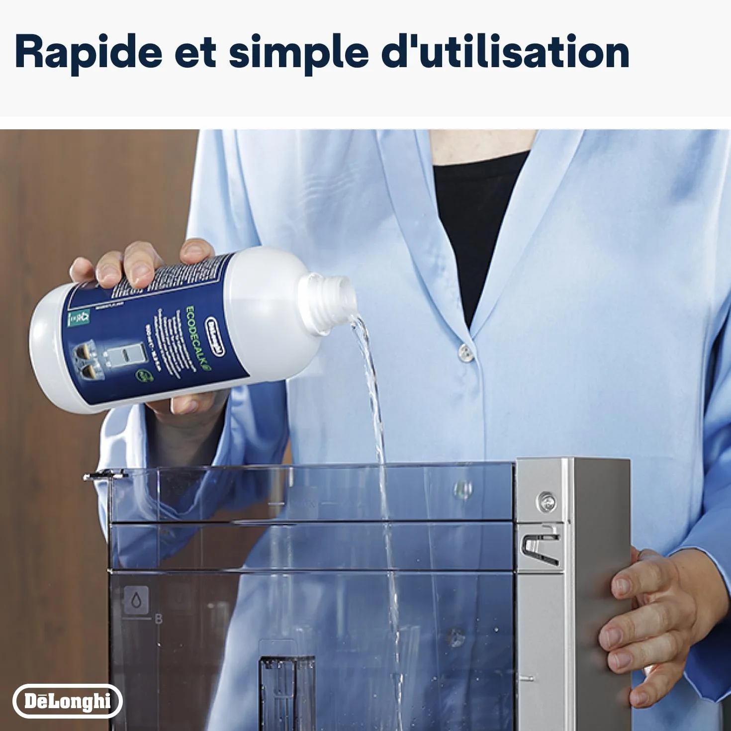 De'Longhi EcoDecalk DLSC502 Détartrant pour Cafetières Expresso Broyeur 2 x 500 ml