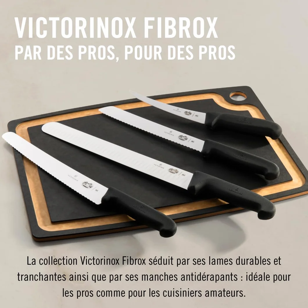 Victorinox Fibrox Couteau à pâtisserie denté 26 cm Inox Noir